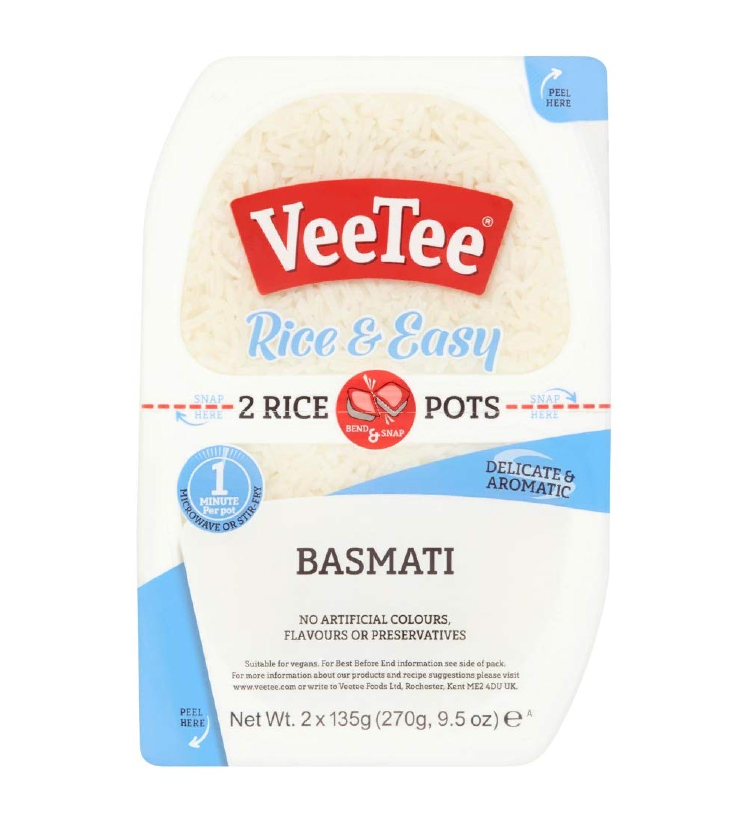 Veetee Basmati Rice Pots 2 x 135g