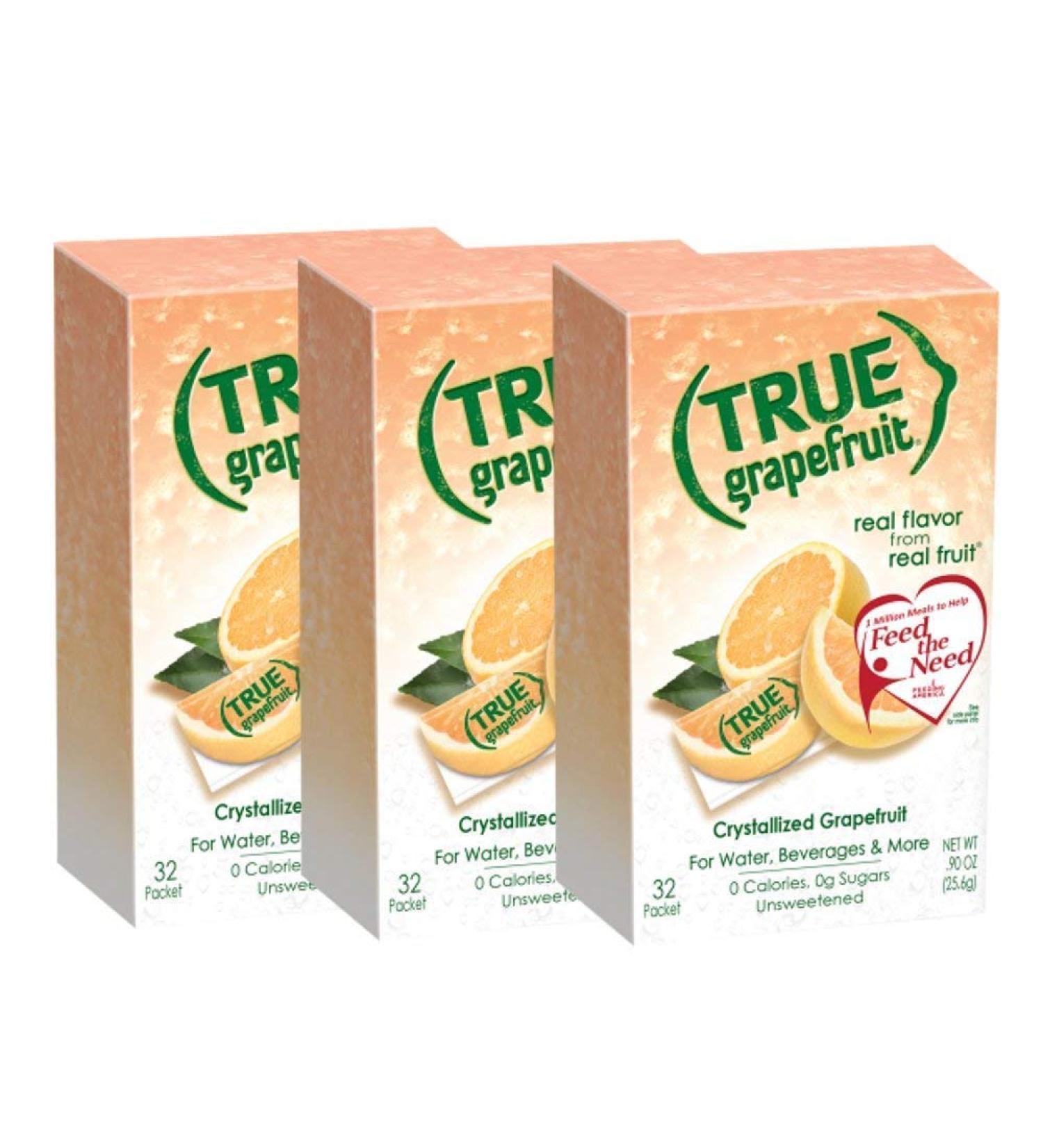 True Citrus True Grapefruit Crystallized Grapefruit 32 packets (3 boxes 96 total packets)