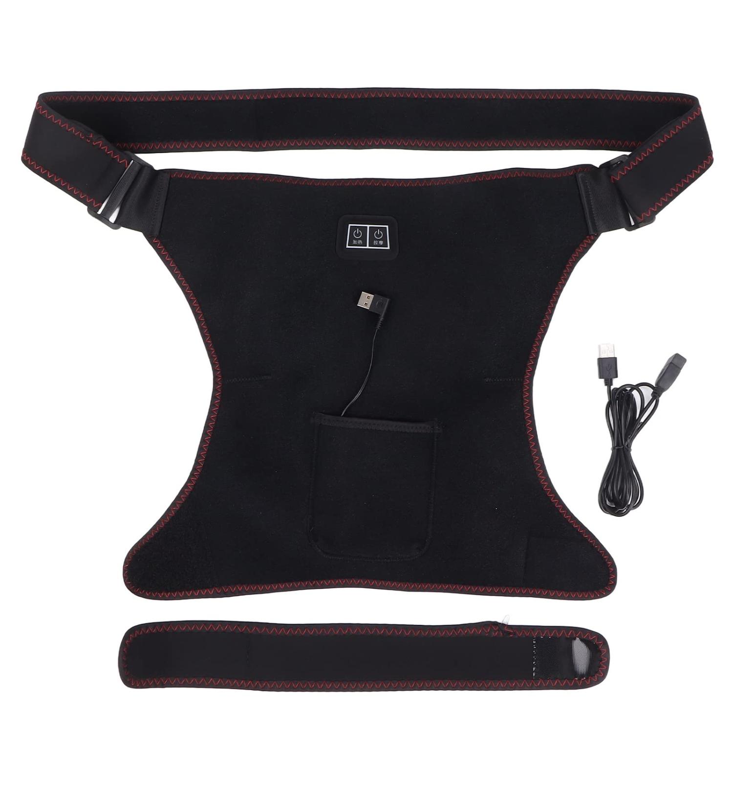 Heating Hip Bandage with 3 Vibration Modes | Adjustable Thigh Hot Compress for Pain Relief & Support - Buy Online on GoSupps.com