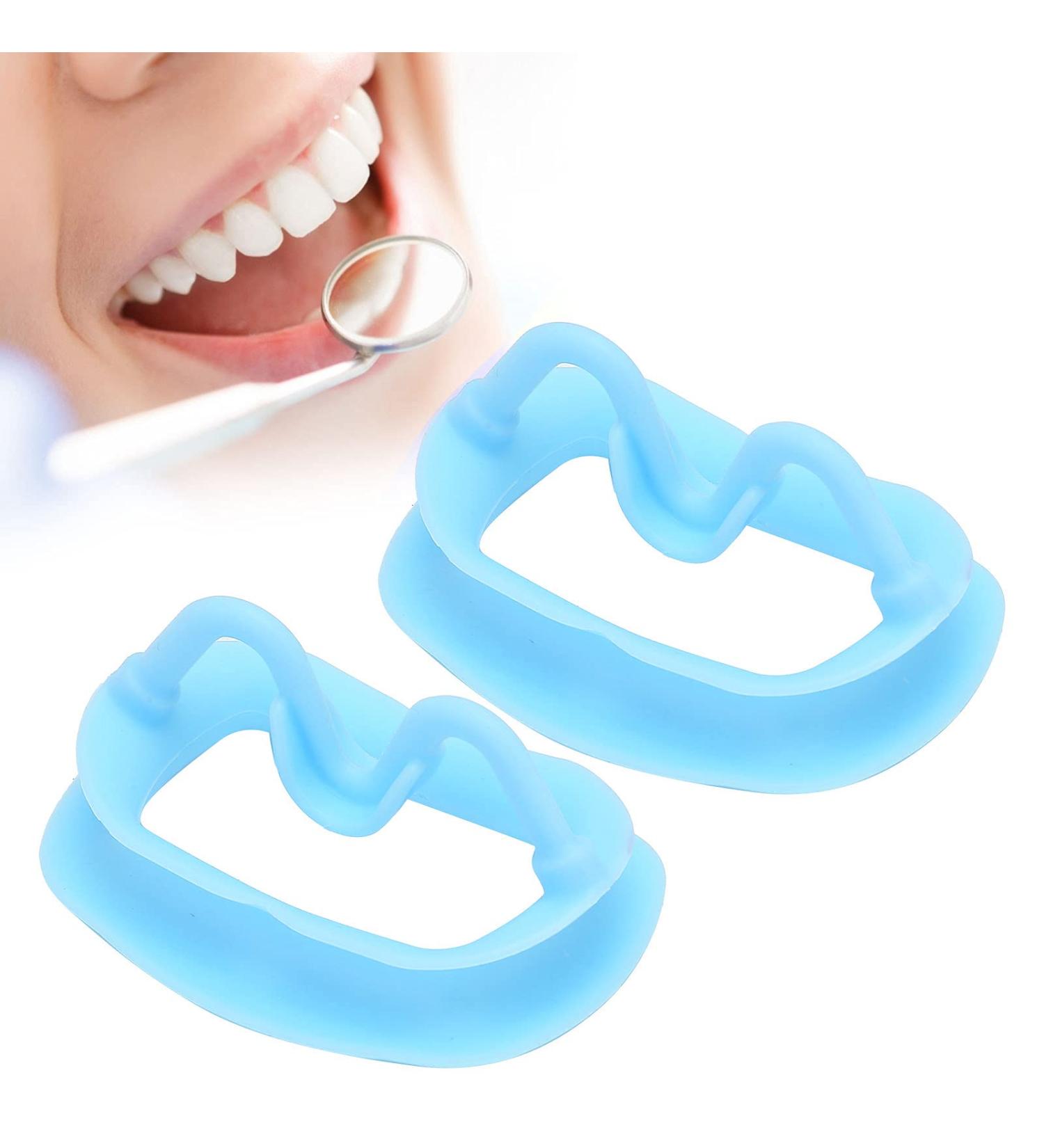 Buy Reusable Silicone Cheek Holder Set - 2 Portable Dental Mouth Retractors in Blue | Optagates & Lip Opener - Buy Online on GoSupps.com