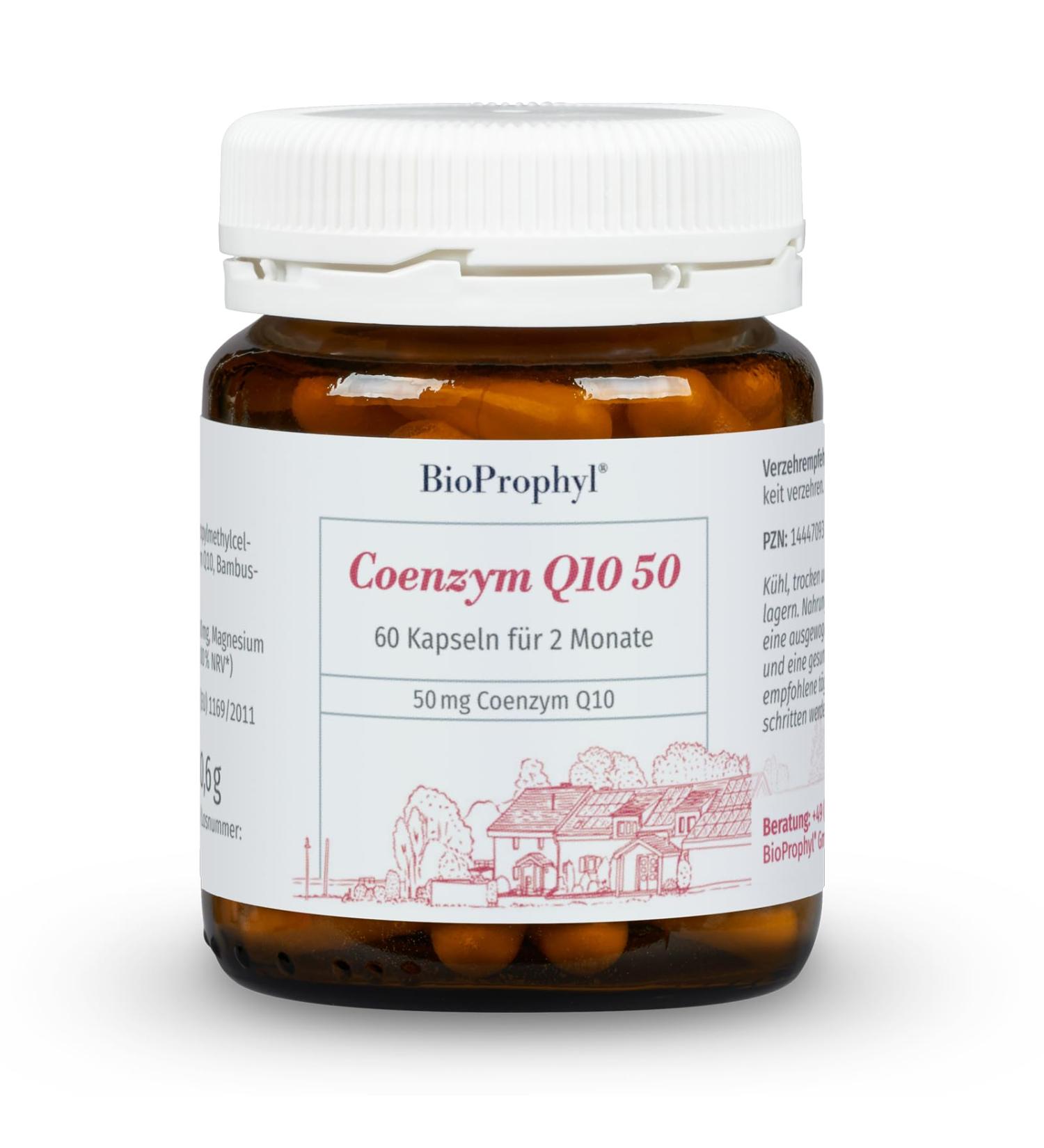 BioProphyl Coenzyme Q10 50 mg - Vegan Fermentative Capsules with Magnesium & Vitamin B1 | 60 Veggie Capsules for 2-Month Supply - Shop Internationally! - Buy Online on GoSupps.com