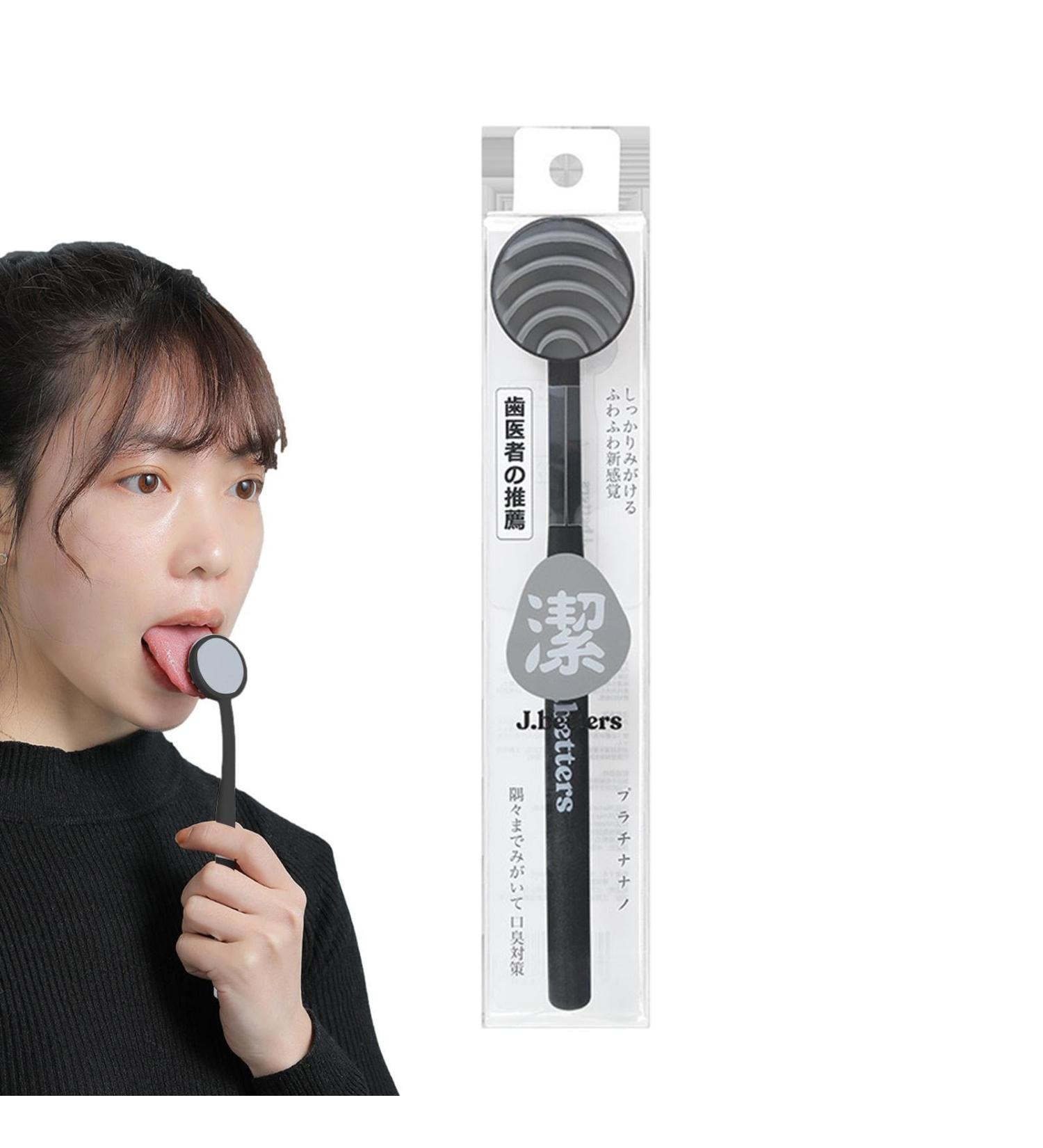 Gimocool Tongue Cleaner & Coating Brush - Ergonomic Oral Hygiene Tool for Adults - Reduces Bad Breath | Travel Case Included - Buy Online on GoSupps.com