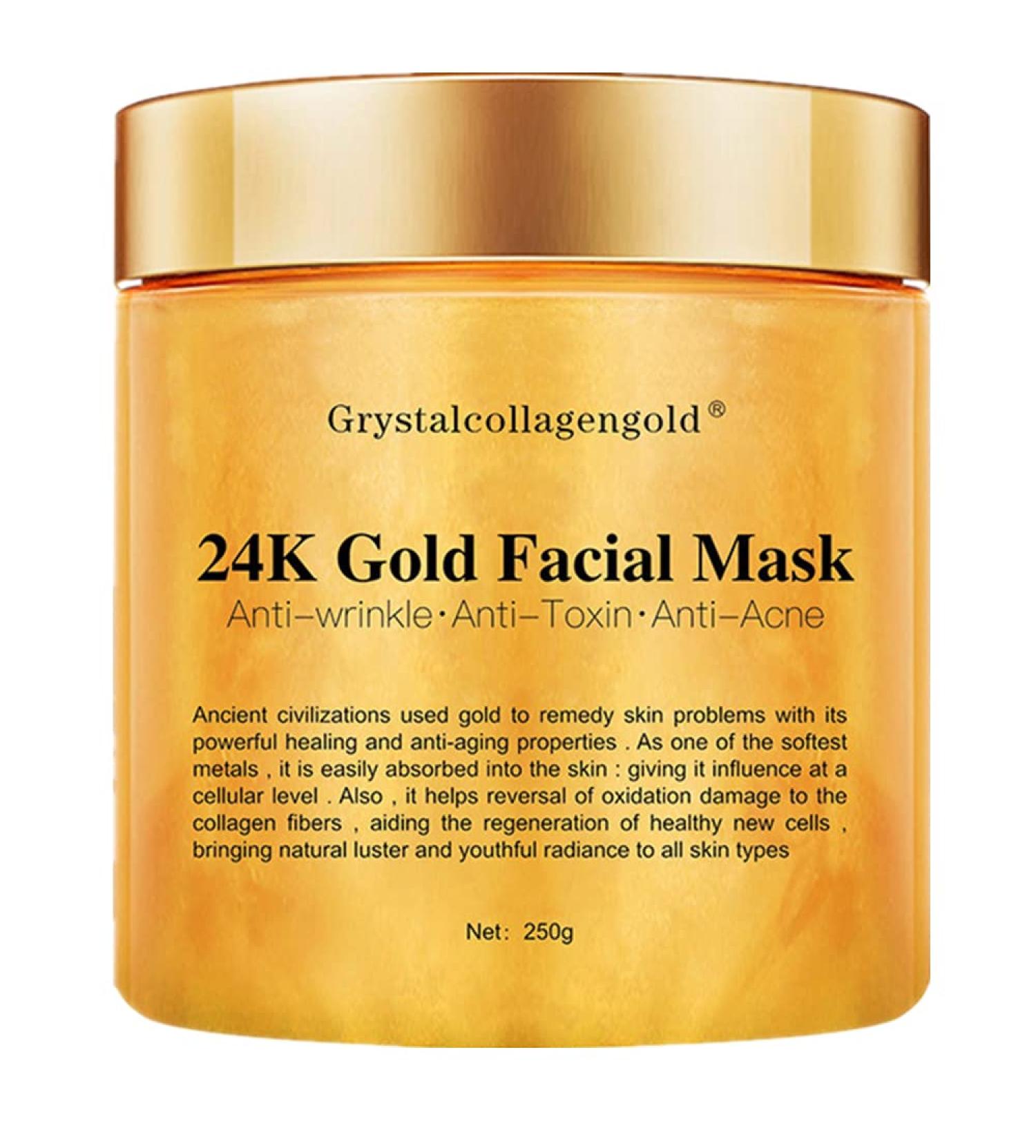 24K Gold Peel Off Mask - Anti-Aging Skin Whitening & Facelifting Facial Care - Buy Online on GoSupps.com