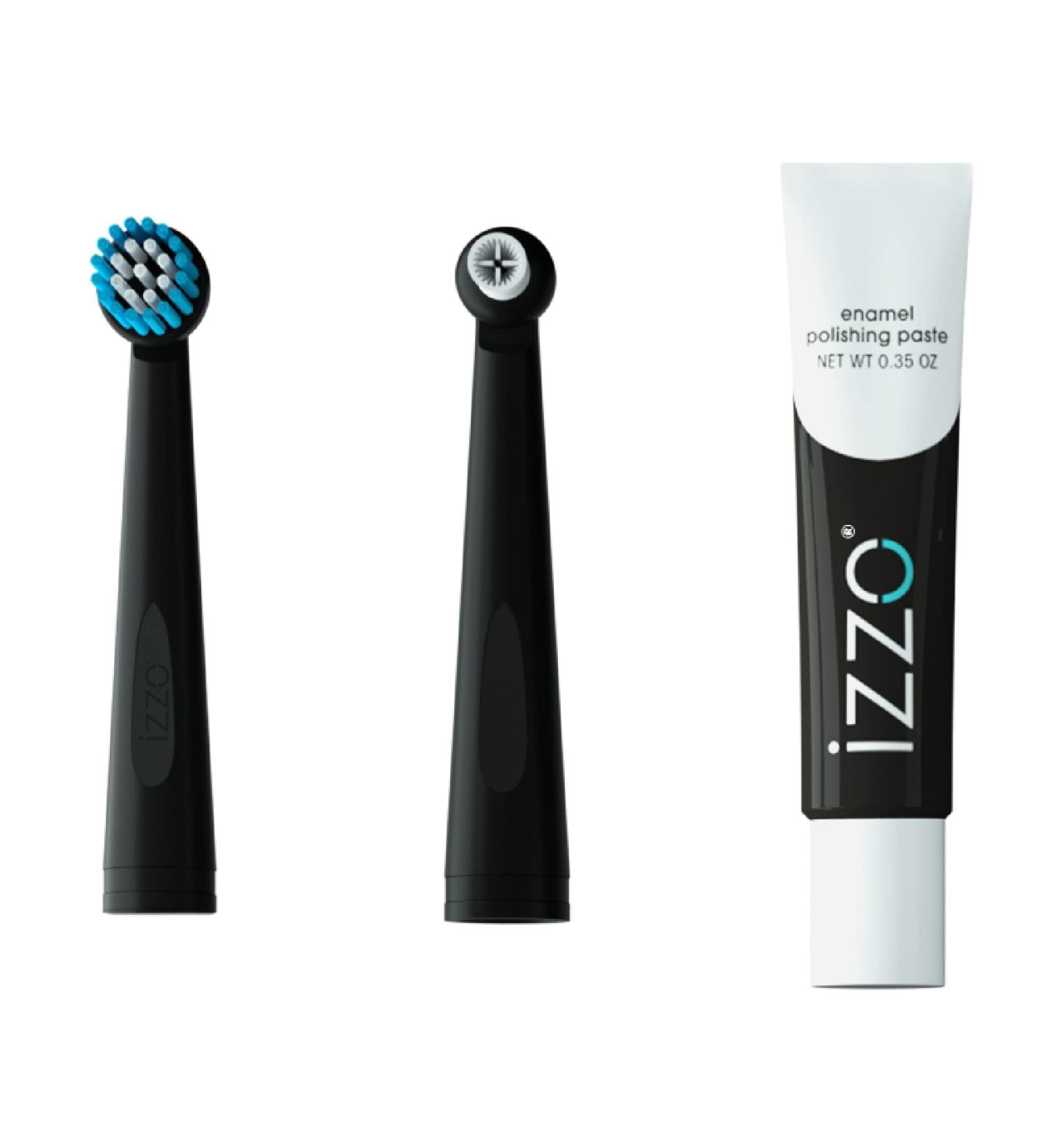 Izzo Brush Refill Pack: Replacement Brush Heads, Polishing Head & Paste - Buy Online on GoSupps.com