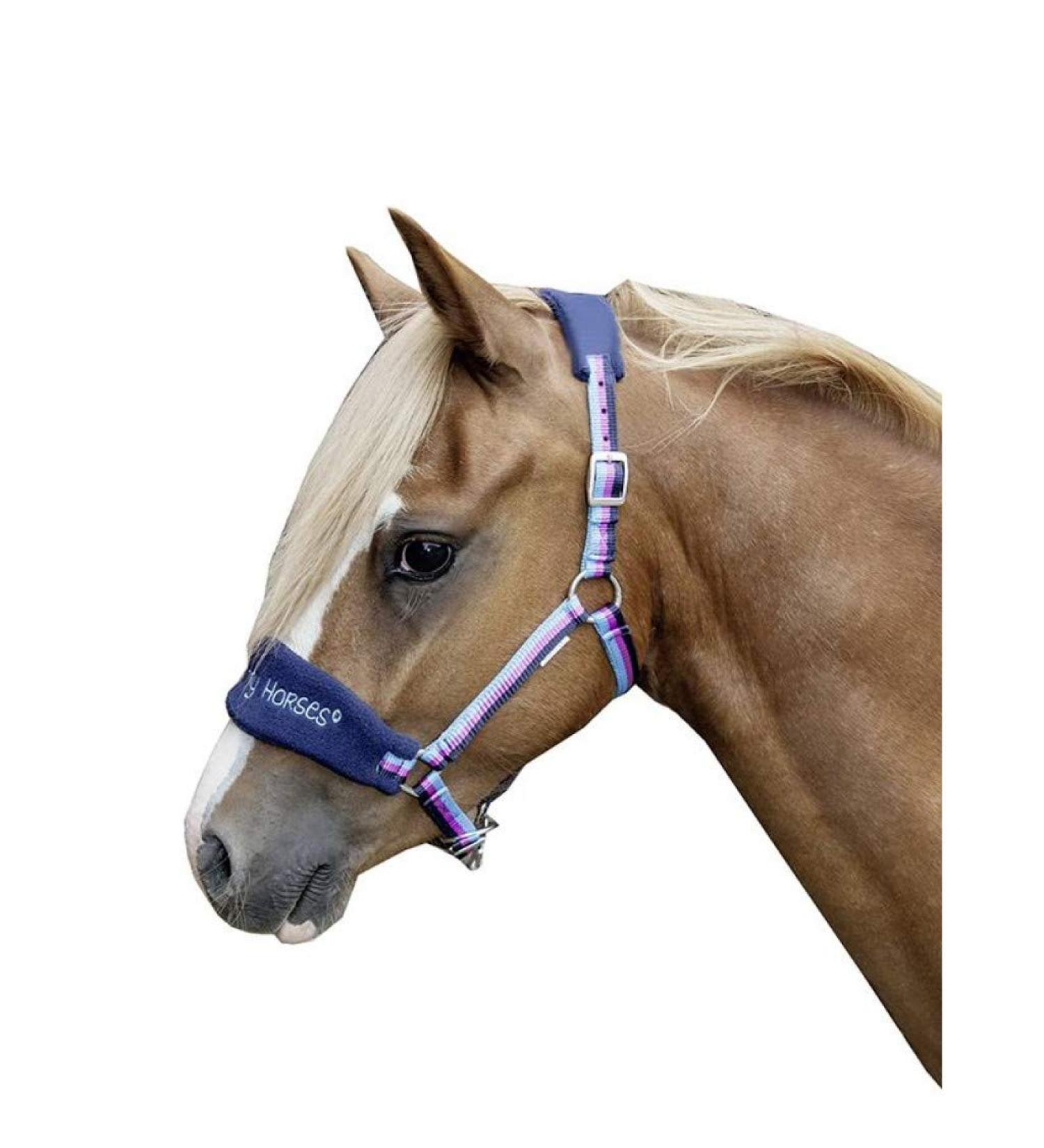 HKM 4057052145605 Halter -Funny Horses-1357 Dark Blue/Blue/Dark Pink Mini Shetty Mini Shetty Dark Blue/Blue/Dark Pink