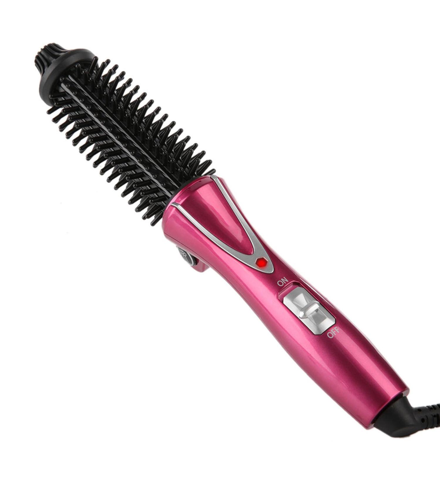 Buy Hot Brushes for Hair Styling - Portable Heated Curling Brush for Travel (110-240V) | Instant Heat & Effortless Curls - Buy Online on GoSupps.com
