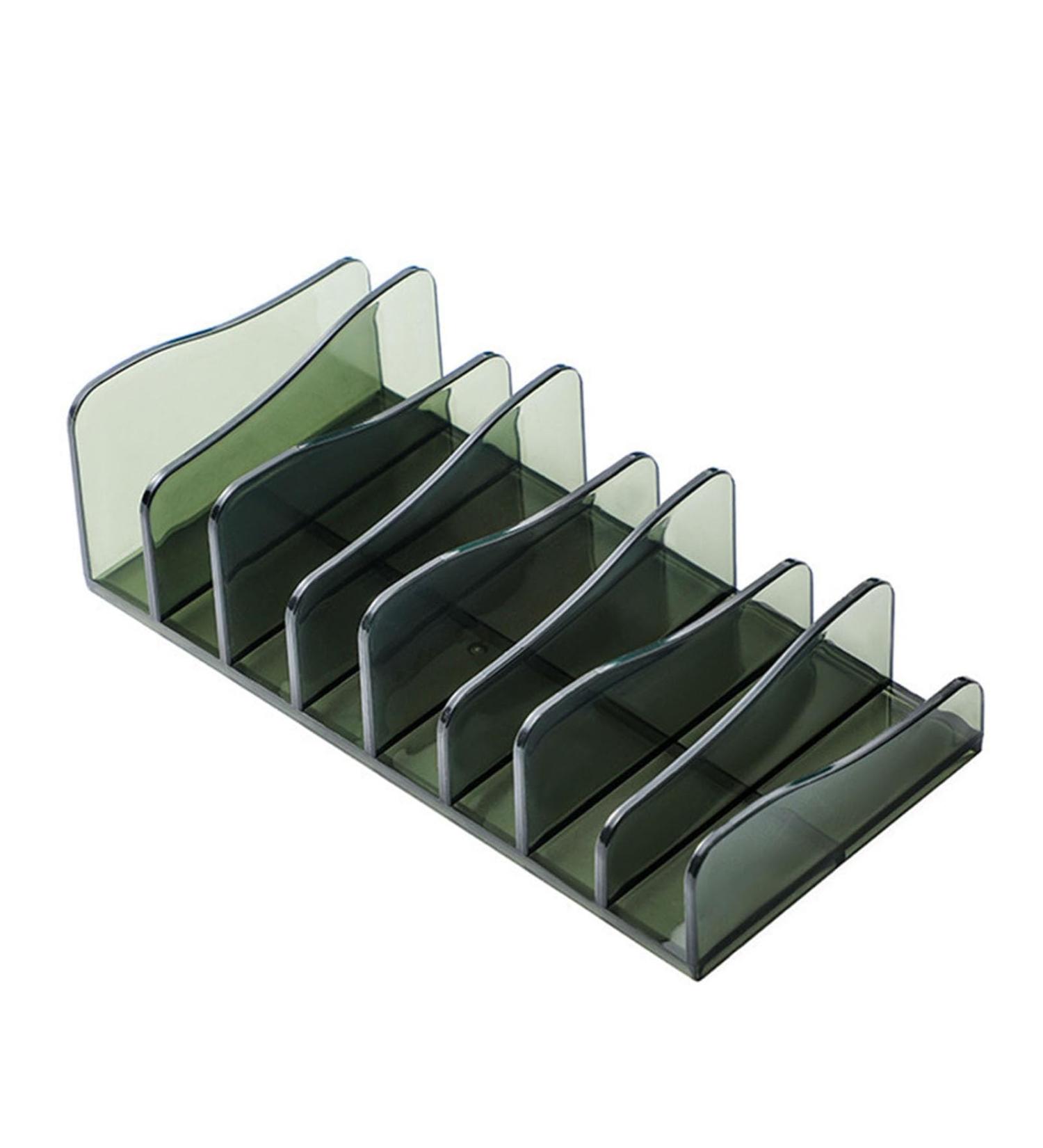 karelwui Travel-friendly Makeup Organizer Clear Eyeshadow Palette Storage Rack Transparent Multi Compartments Large Capacity Non-slip Bathroom Dorm Desktop Green - Buy Online on GoSupps.com