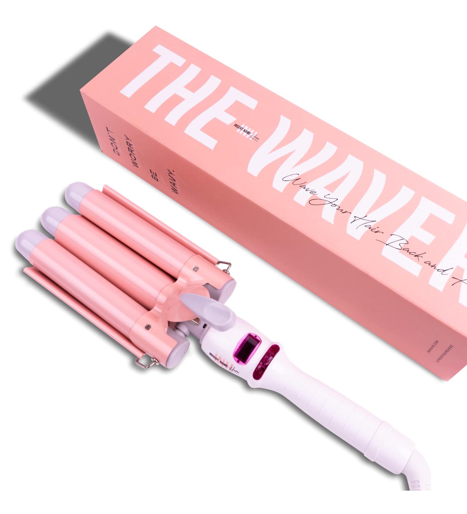INH Beach Waver Curling Iron 3 Barrel Ceramic Curler Wand - 25mm | Digital Temp Control & Rotating Cord | For Thick & Long Hair - Buy Online on GoSupps.com