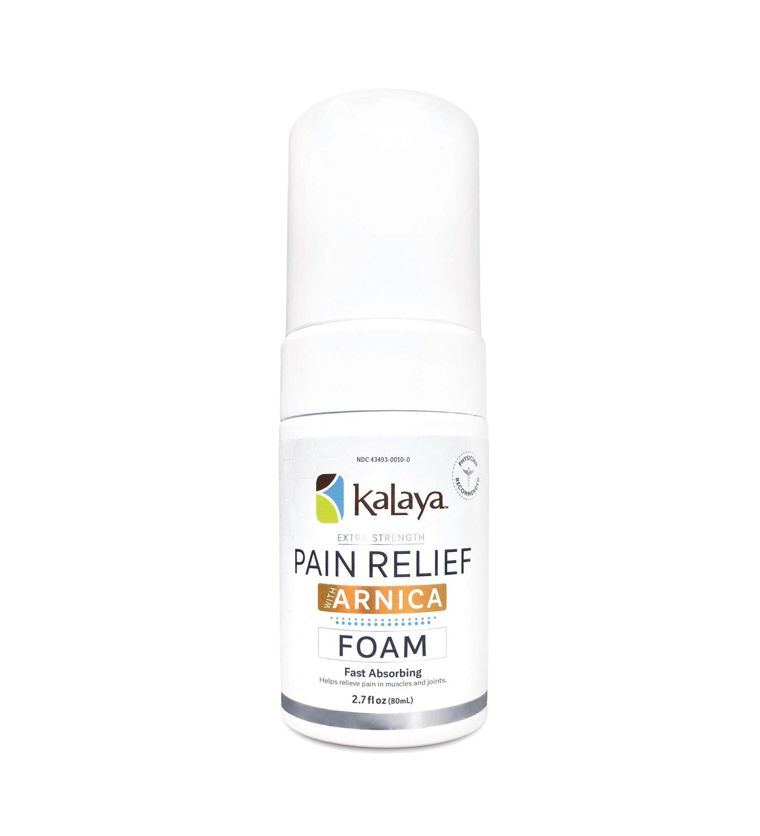 Kalaya Naturals Pain Relief Foam with Arnica - Extra Strength Muscle & Joint Rub for Adults & Kids 12+ - 2.7 oz - Fast Shipping Worldwide - Buy Online on GoSupps.com