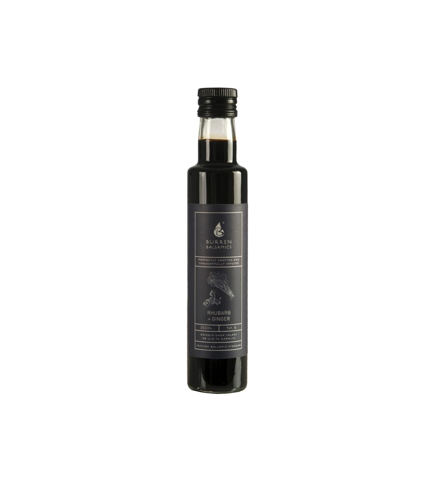 Burren Balsamics Rhubarb and Ginger Infused Balsamic Vinegar of Modena 250ml Rhubarb and Ginger 250ml