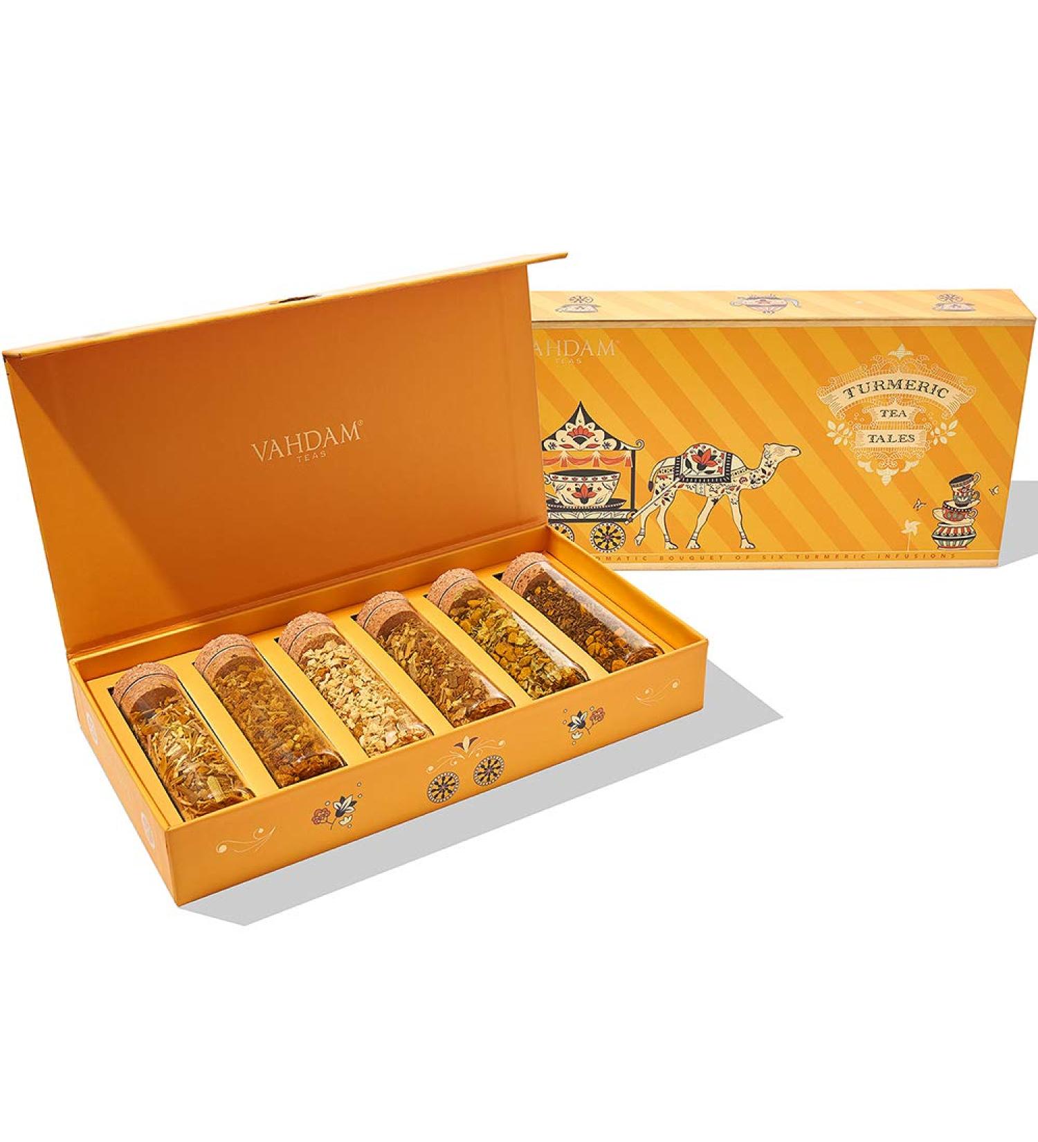Buy Vahdam Teas Turmeric Tea Tales Set - 6 Premium Pieces for Health & Wellness - Buy Online on GoSupps.com