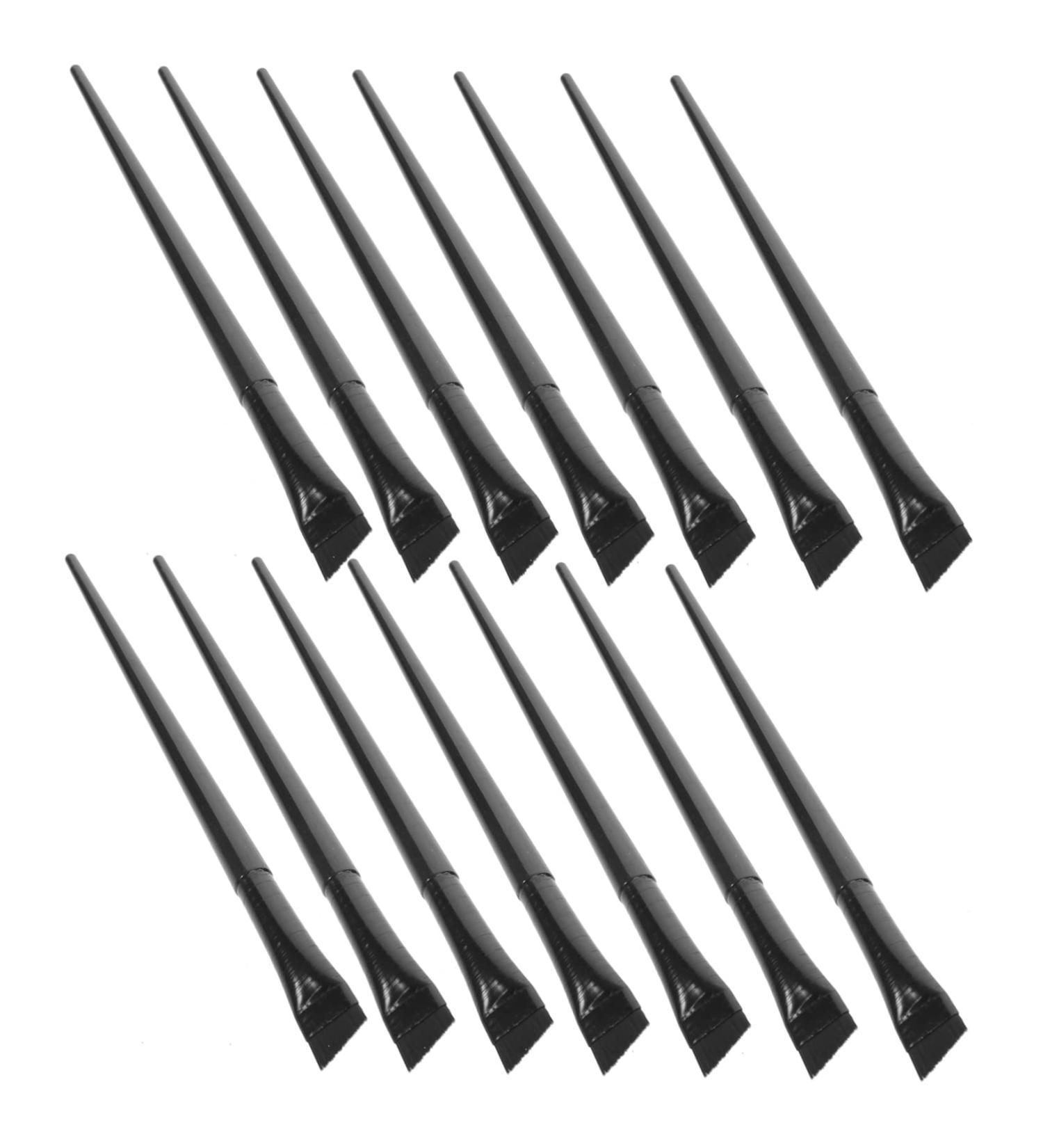 CANIGHT 12pcs Eyeliner Brush Eye Shadow Brush Women Eyeliner Brush Winged Makeup Brush Eyeliner Makeup Tool 15.5x1.2x0.6cm Black - Buy Online on GoSupps.com
