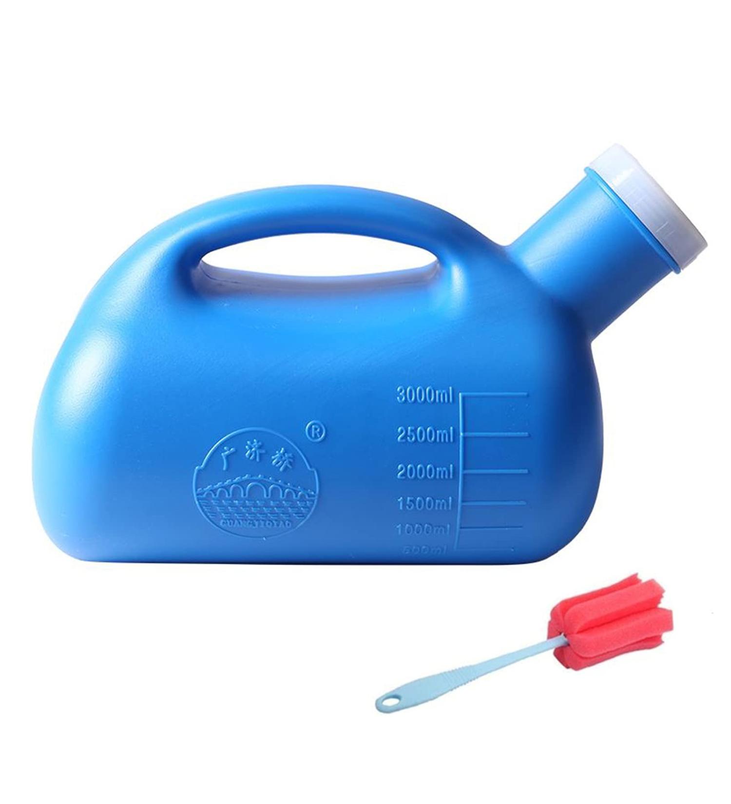Portable Urine Bottle for Men 3000ML Reusable Emergency Urinals Pee Jug with Lid Leakproof Urinal Collector for Hospital Home Camping Car Travel Blue - Buy Online on GoSupps.com