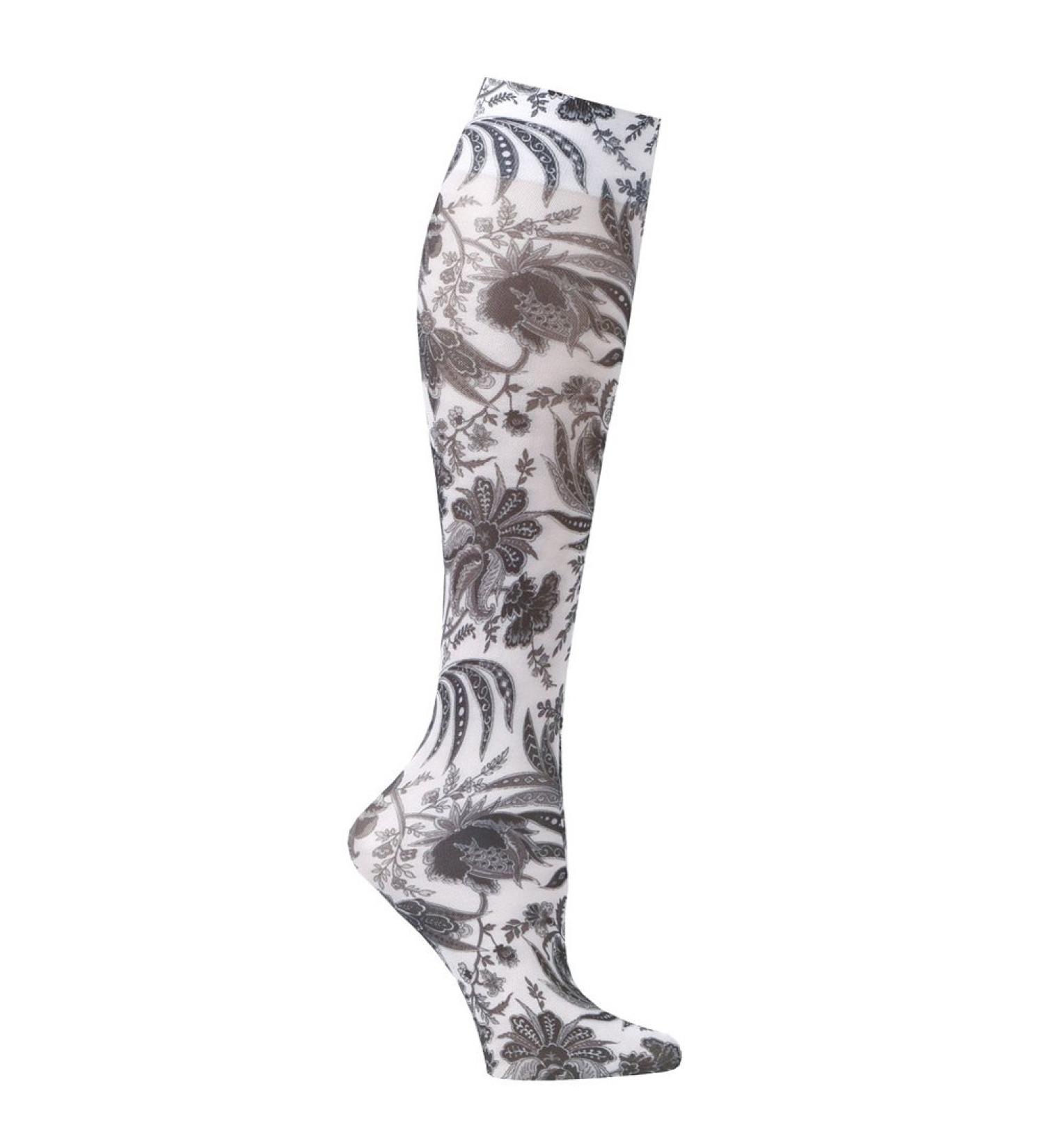 Celeste Stein Mild Compression Knee High Stockings Wide Calf - Black Paris