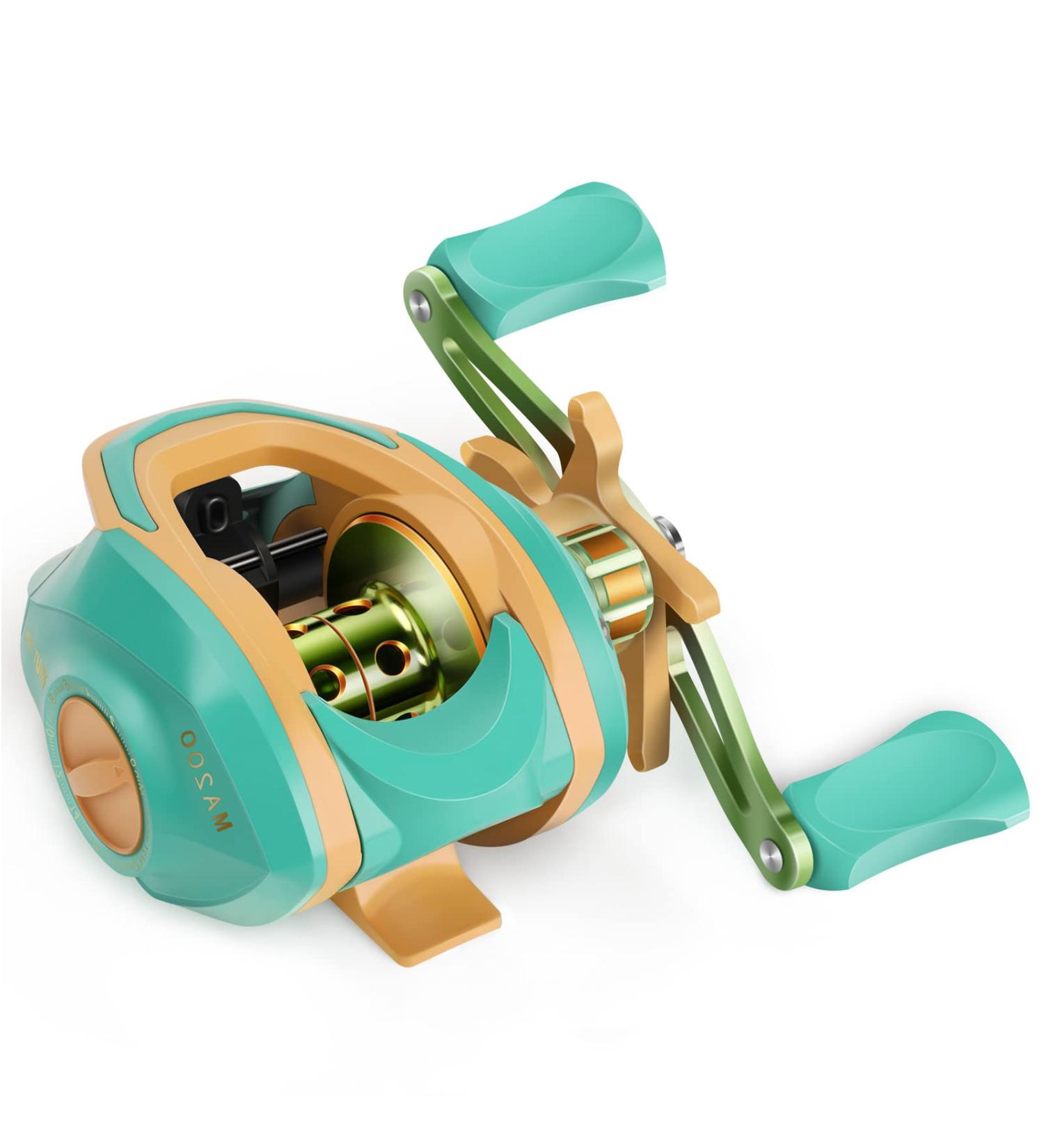 Hautton Baitcasting Fishing reels Macaroon Beginner's Edition Baitcaster Reel 17.64 Lbs Max Drag 7.2:1 Gear Ratio 5+1BB Carbon Fiber Frame Macaroon A-avocado/Gr&mango/Ye-right - Buy Online on GoSupps.com