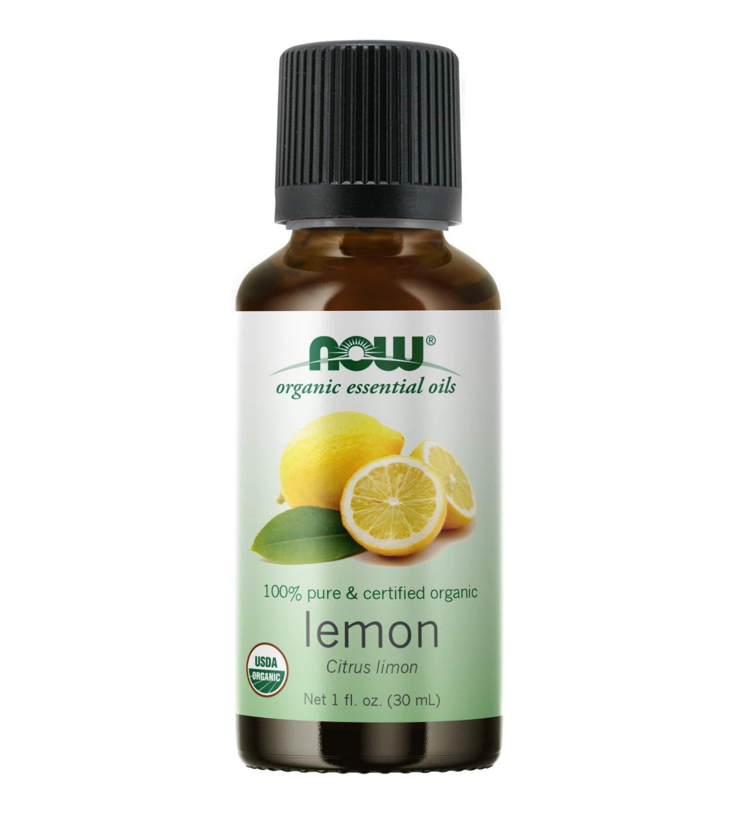 Now Foods Organic Lemon Essential Oil - 1 fl oz (30 ml) - Pure & Natural Aromatherapy - Buy Online on GoSupps.com
