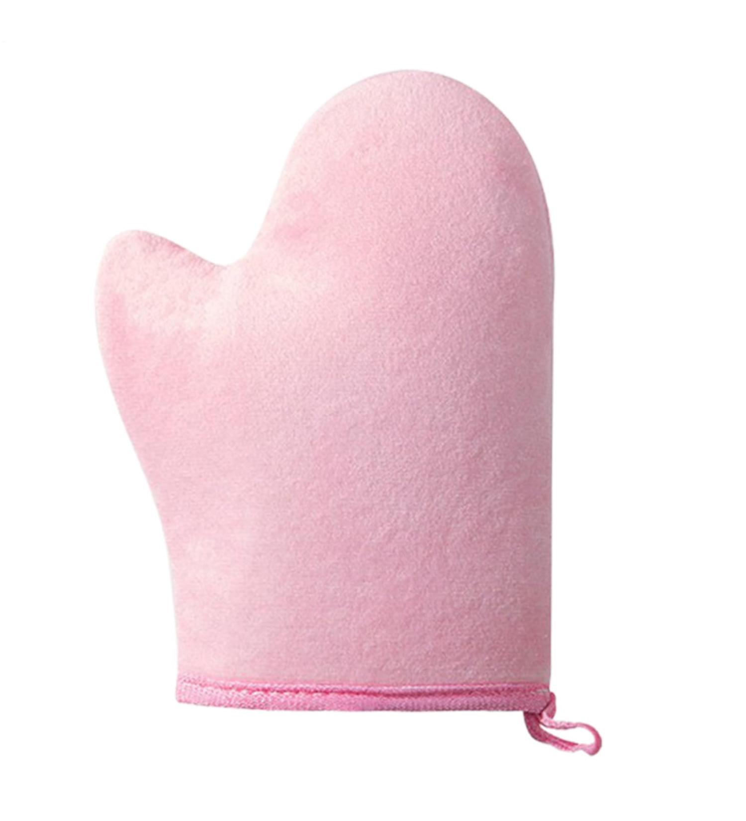 Auto-Bronzant - Mitaine Applicatrice Auto-Bronzante Applicateur Flock Lavable en Machine R utilisable avec Pouce pour Cr mes Spray Mousse Corps Visage Femmes Rose - Buy Online on GoSupps.com