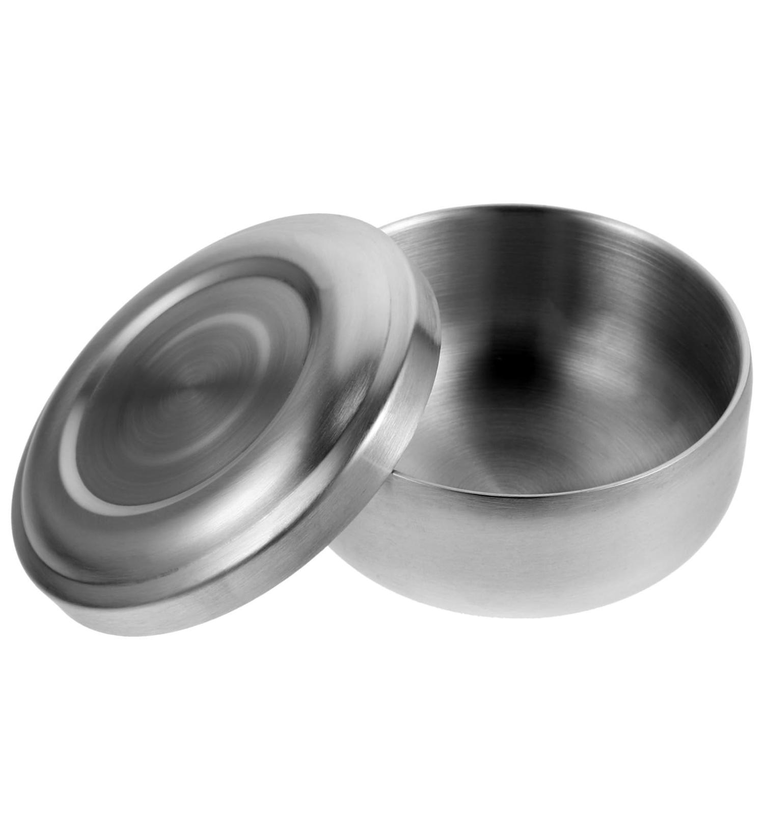 Magiclulu Stainless Steel Shaving Bowls for Men - Set of 2 Rust-Free Cup Holders with Lids | Premium Shaving Accessories - Buy Online on GoSupps.com