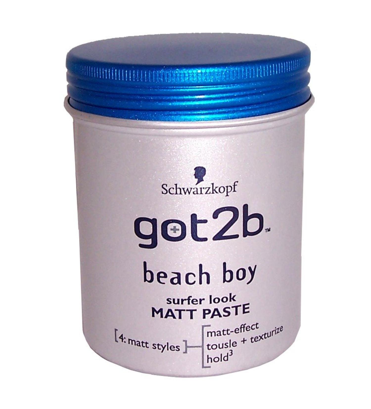 Schwarzkopf got2b Beach Boy Surfer Look Matt Paste 100 ml / 3.4 oz Unscented 3.4 Ounce (Pack of 1)