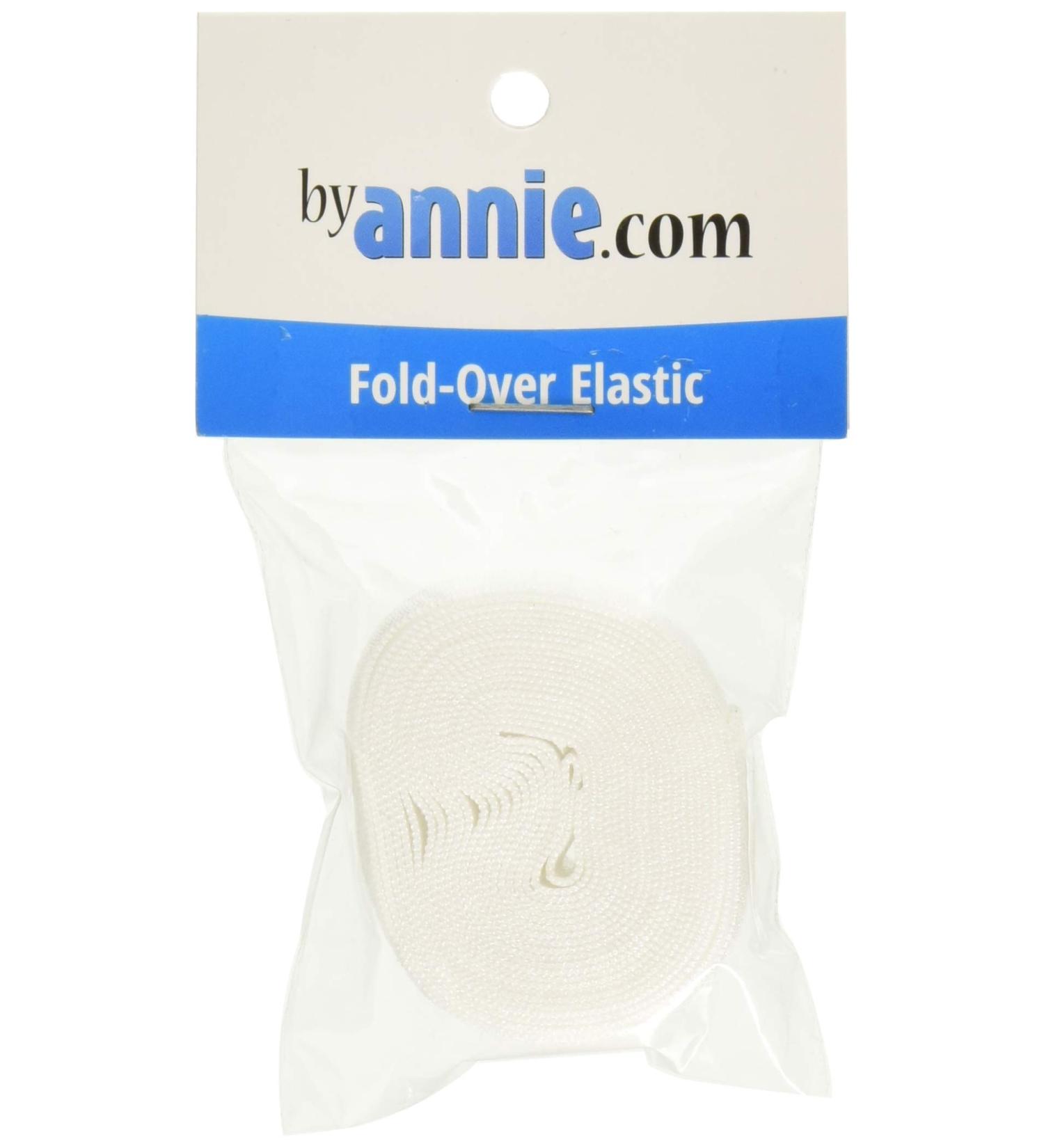 By Annie 3/4 X 2 Yd. Fold-Over Elastic  White