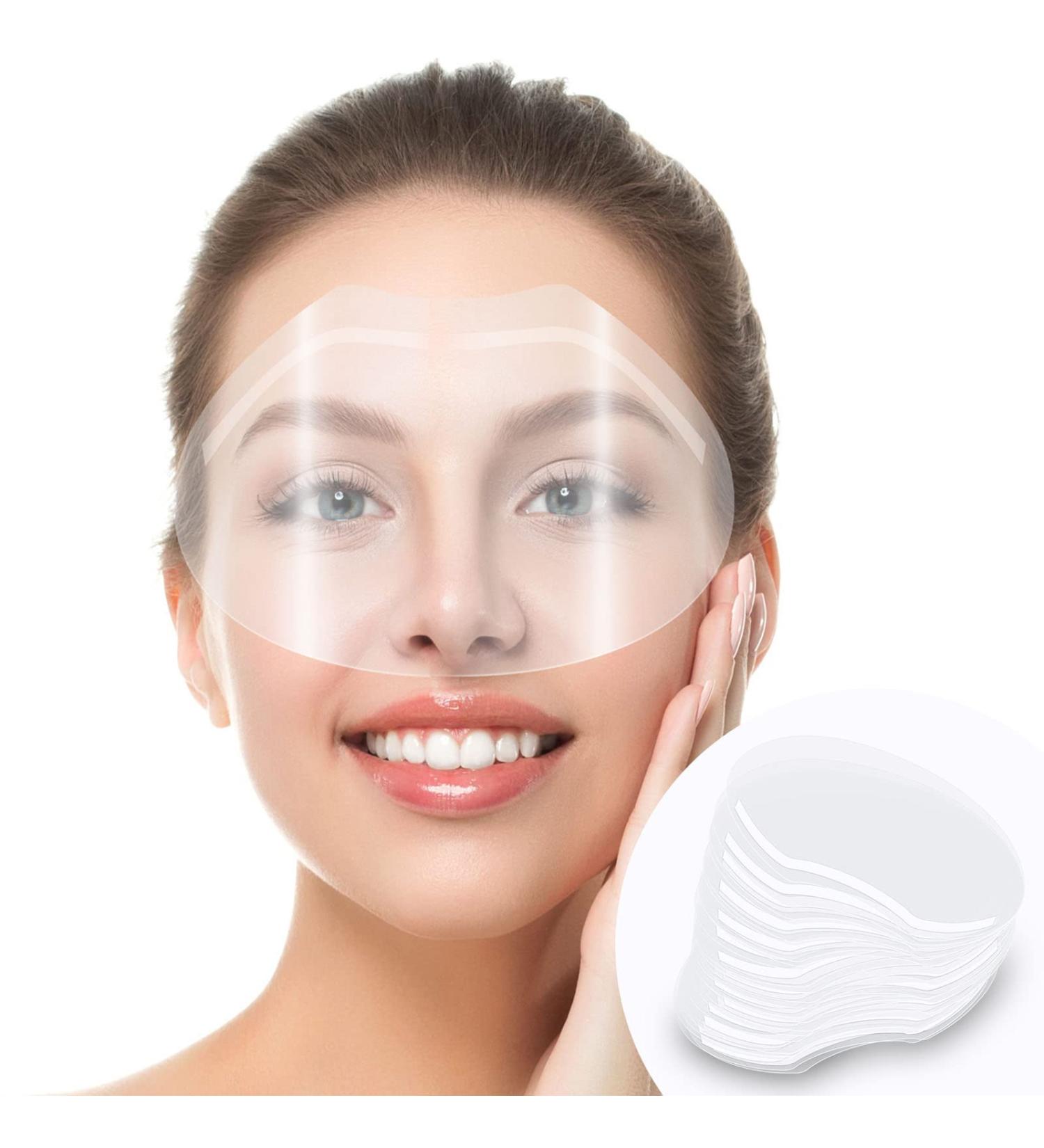 100 PCS Clear Shower Face Eye Shields - Makeup Protector for Eyelash Extensions & Surgery - Salon Supplies - Buy Online on GoSupps.com