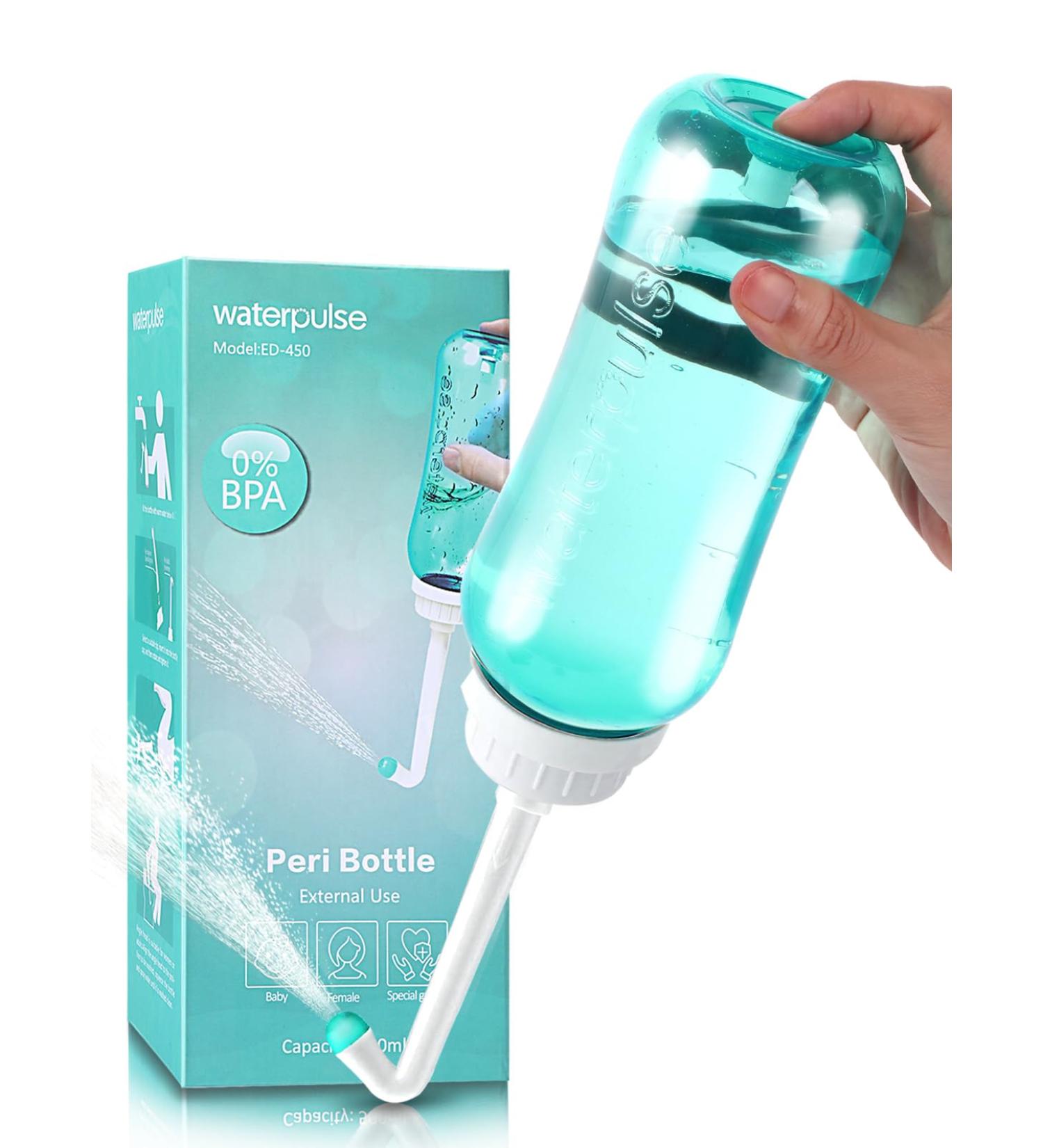 Peri Bottle Po Dusche Bidet - 500ml Portable Intimate Shower with 2 Nozzles for Women - Blue & Green Options Available - Buy Online on GoSupps.com