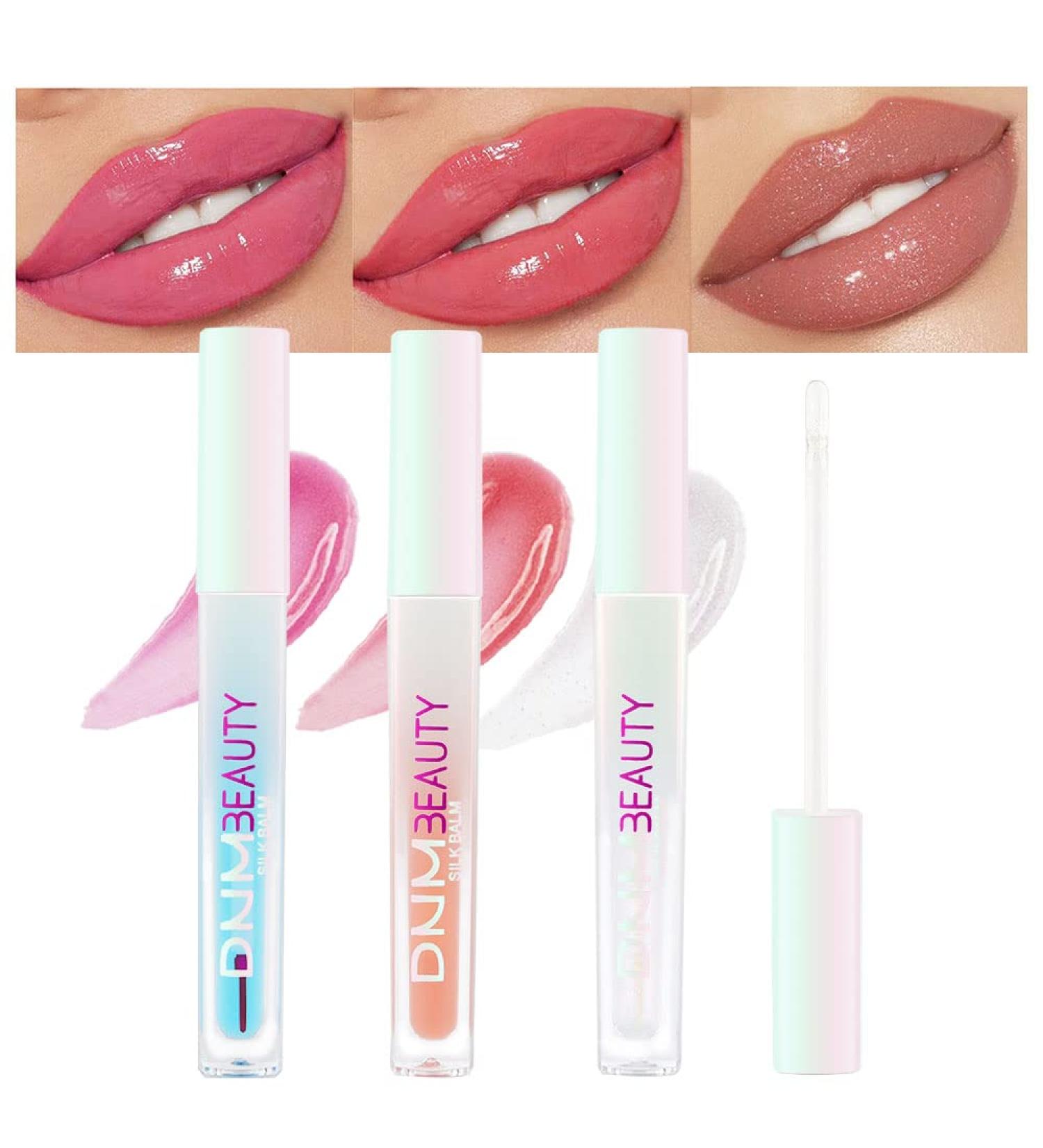 Color Changing Lip Gloss Lip Oil Tinted Peaches Plumping Magic Mood Lipstick - High-Shine Clear Shimmer Lip Stain & Balm for Longlasting, Hydrated Lips - 3 Count Pack - Buy Online on GoSupps.com