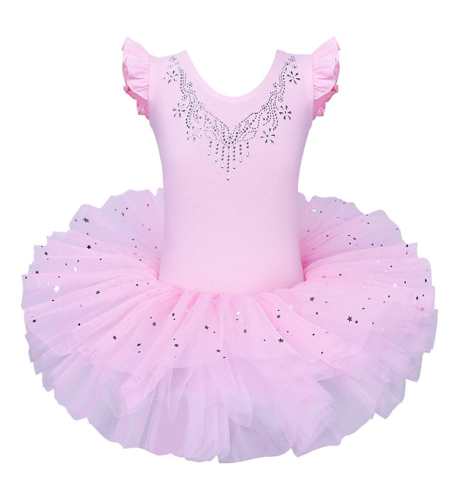 BAOHULU Girls Ballet Leotard with Full Skirt Tutu Dress - Diamond Pink (4-5T) - Buy Online on GoSupps.com