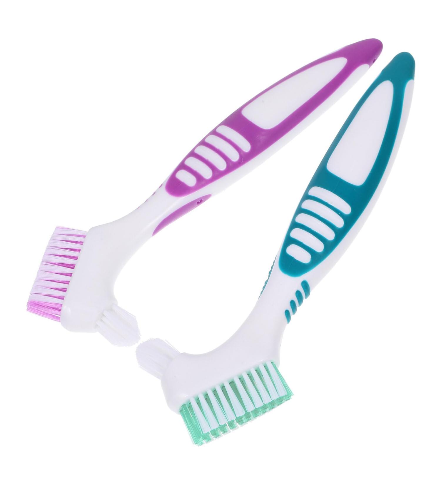 Beavorty Soft Prosthesis Toothbrush Set | 2-Piece Portable Cleaning Brush for False Teeth & Braces Care - Buy Online on GoSupps.com
