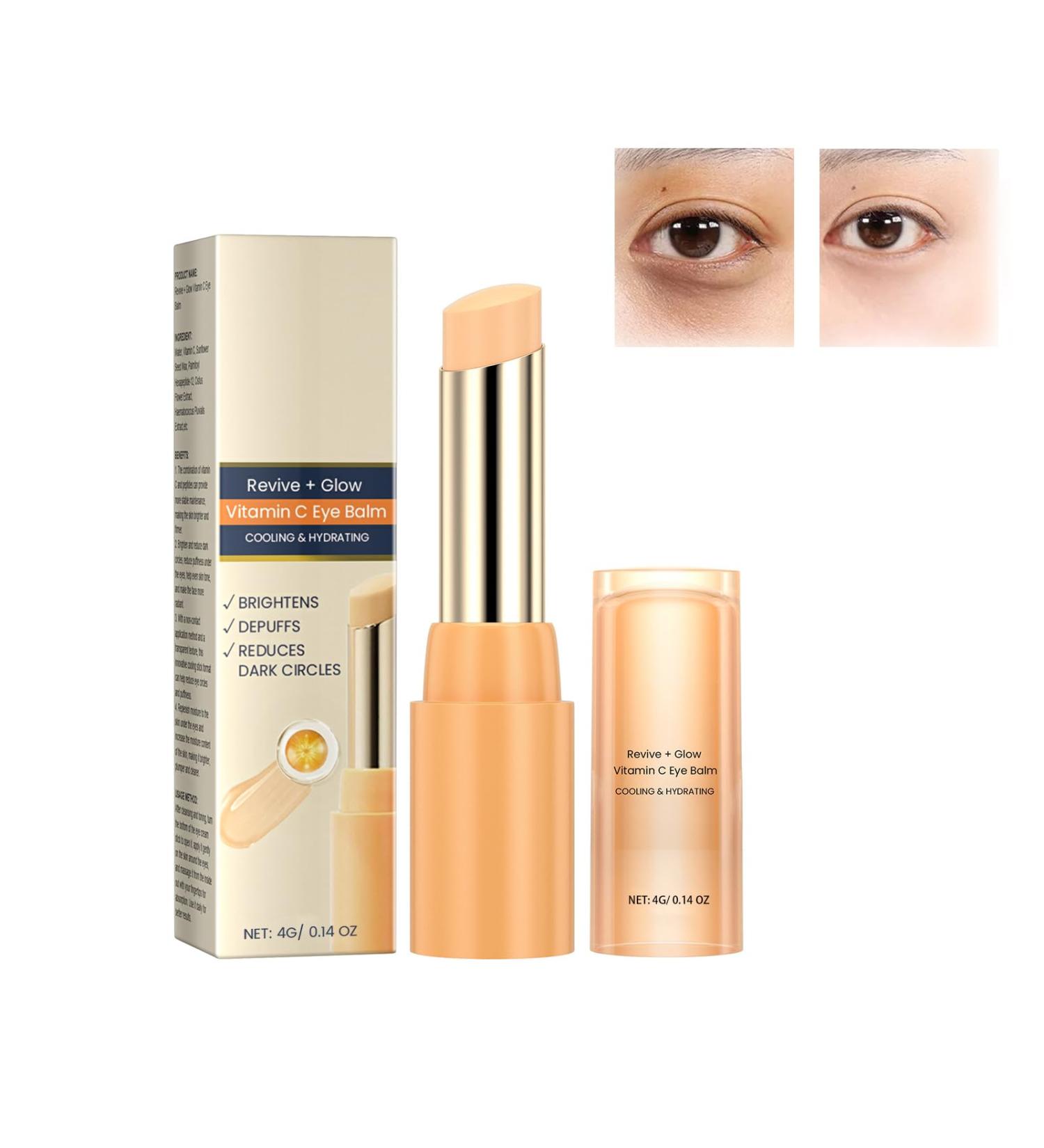 Vitamin C Eye Balm for Dark Circles - Retinol Eye Serum | Hydrating Eye Treatment (1pcs - Buy Online on GoSupps.com