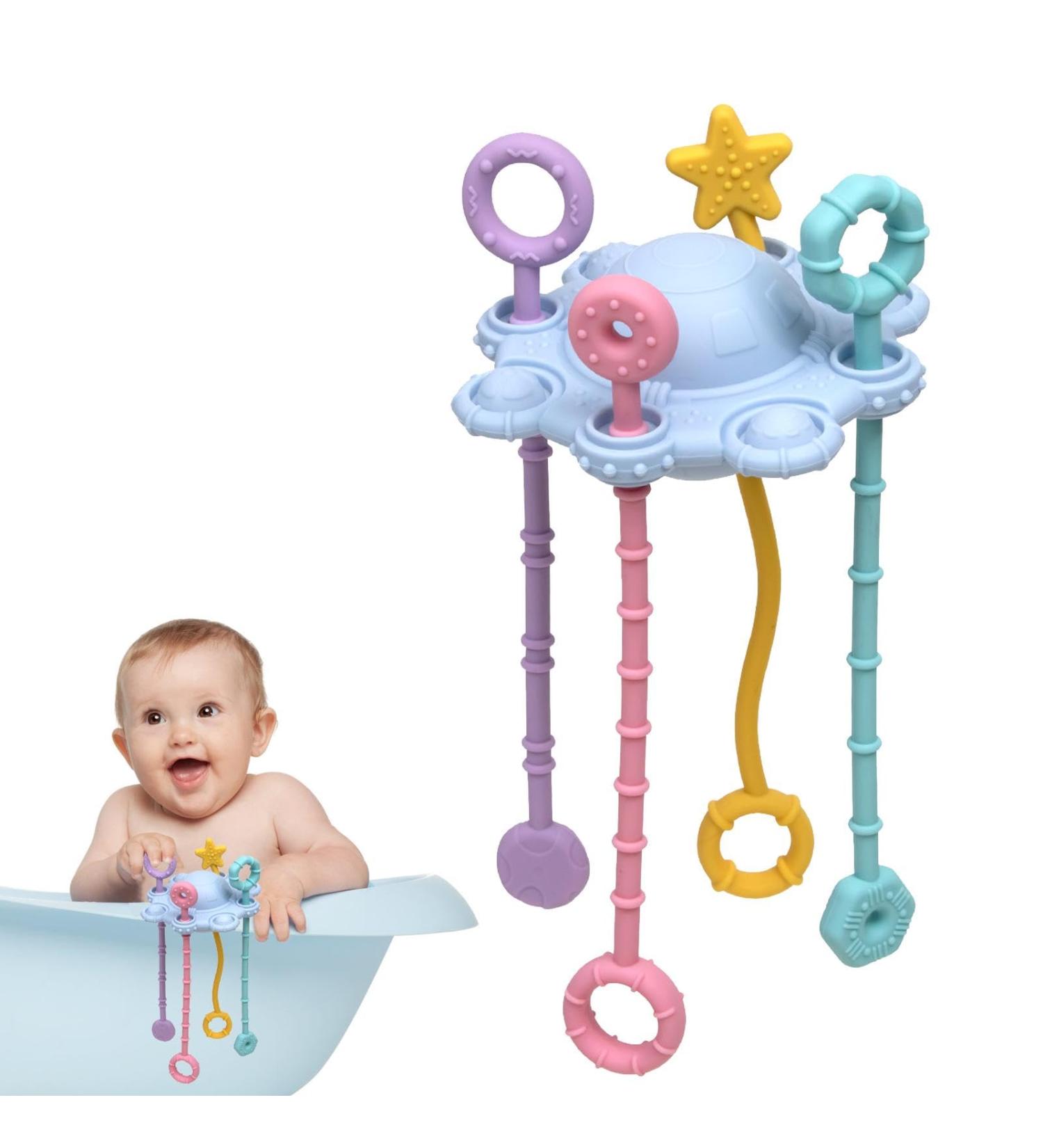 Travel Activity Toys with Pull Cord for Babies | Adjustable Hanging Interactive Nativity Toys for Early Development | Child-Friendly Blue Toys - Buy Online on GoSupps.com