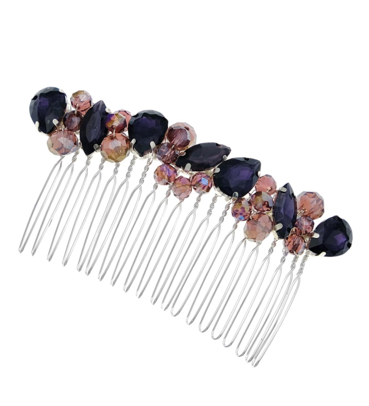 DOITOOL wedding hair crown pearl bride comb bridal hair comb wild diamond European and American water bottle lid seal colored diamond wedding hair side comb vintage hair - Buy Online on GoSupps.com