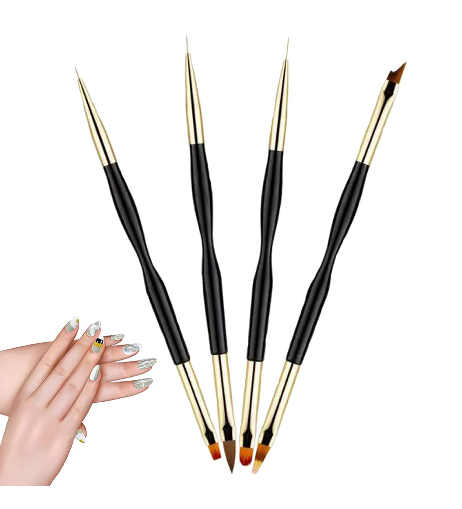 4pcs UV Gel Nail Brush Set - Professional Nail Art Brushes for Home | Gel Brush & Nail Accessories - Buy Online on GoSupps.com