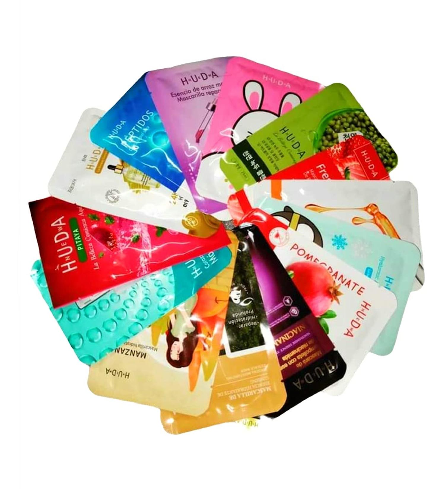 Super Pack of 15 Korean Masks Assorted Huda New Axiu Collagen Peptides Hyaluronic Acid. - Buy Online on GoSupps.com