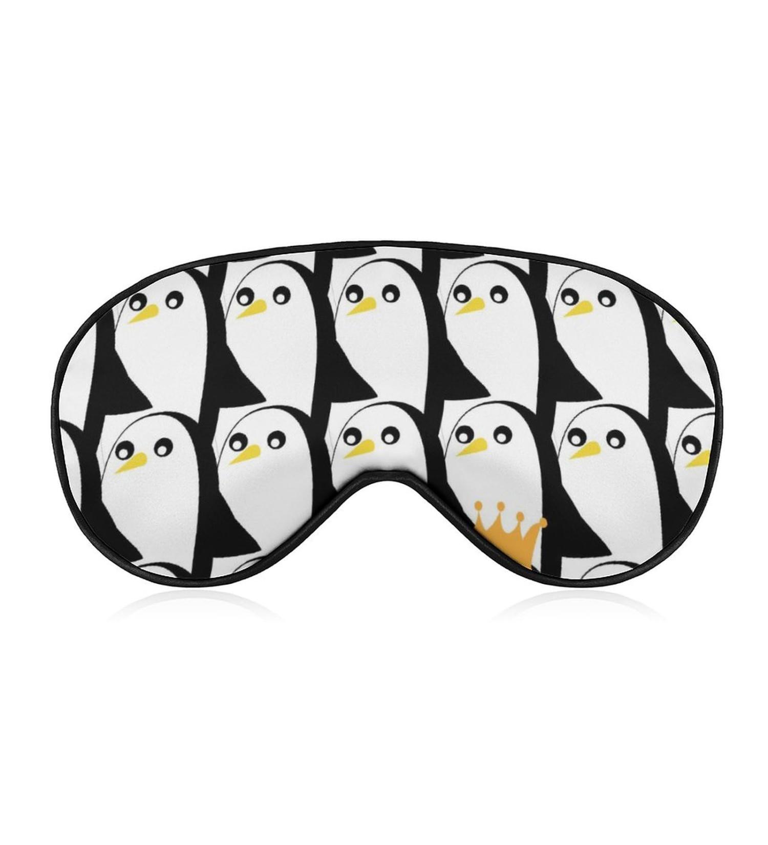 Comic Penguin Sleep Mask - Adjustable Strap Eye Cover for Men and Women - Block Light for Night Travel and Nap - Buy Online on GoSupps.com