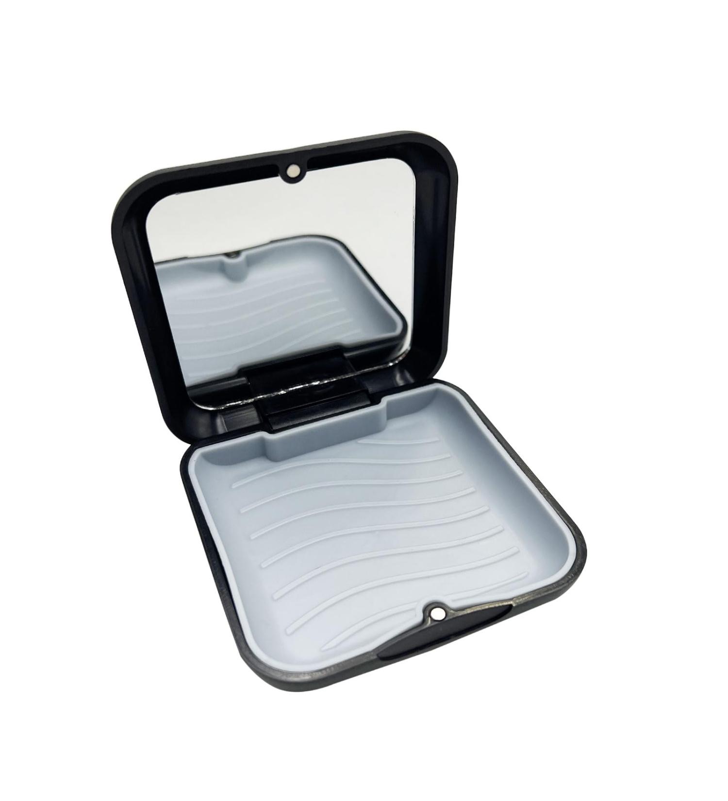 Buy Orthodontic Box with Mirror | Black Denture & Retainer Case - International Shipping Available - Buy Online on GoSupps.com