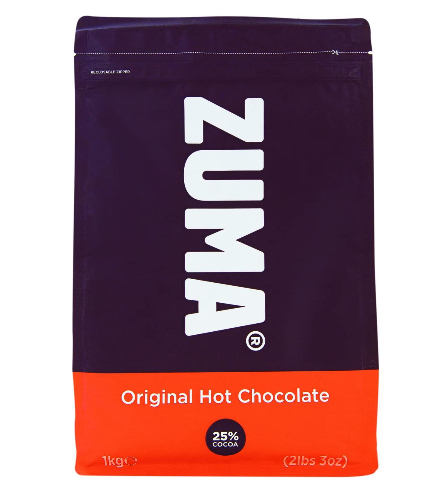 Zuma Original Hot Chocolate Bags 1 KG - 25% Cocoa | 1 kg (Pack of 1) | Best Quality Chocolate Powder - Buy Online on GoSupps.com
