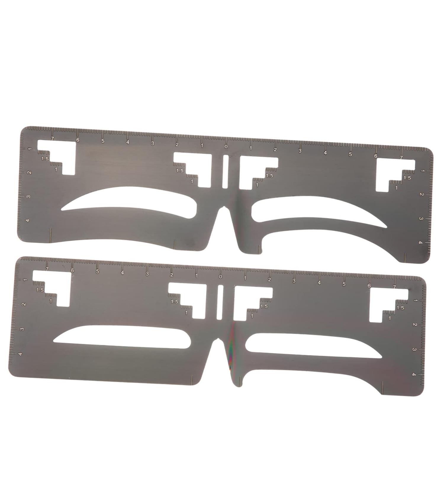 Mikinona 2pcs Eyebrow Ruler Eyebrow Shaping Template Brow Shaping Ruler T Tool Eyebrow Makeup Tools Cosmetics 1 count (Pack of 1) As Shown - Buy Online on GoSupps.com