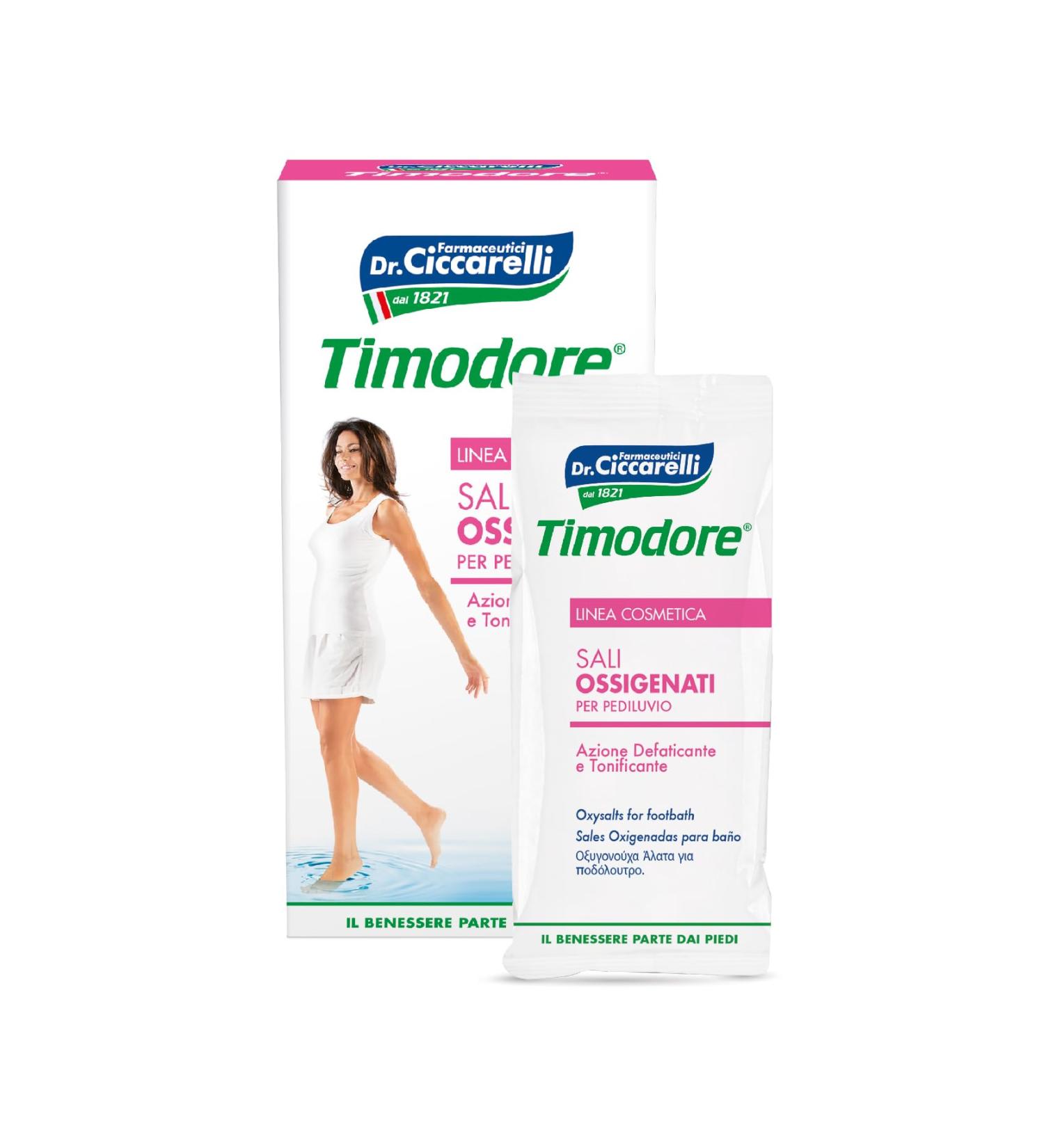 Timodore Oxygen Salt Mix | Refreshing Essential Oils for Tired Legs & Feet | 100% Made in Italy | Dermatologically Tested | 400g - Buy Online on GoSupps.com