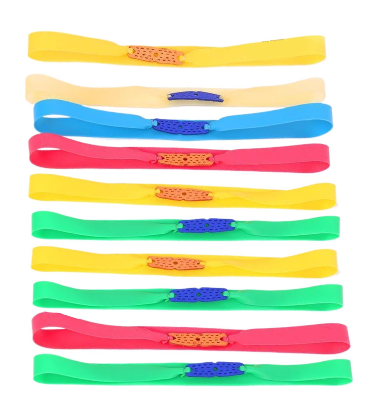 Frameless Slingshot 10Pcs 18.7in Frameless Slingshot Bracelet Perimeter Elastic Slingshot Bracelet Plush Fiber 0.8mm Thickness Low Noise Slingshot Bands for Outdoor Random Color - Buy Online on GoSupps.com