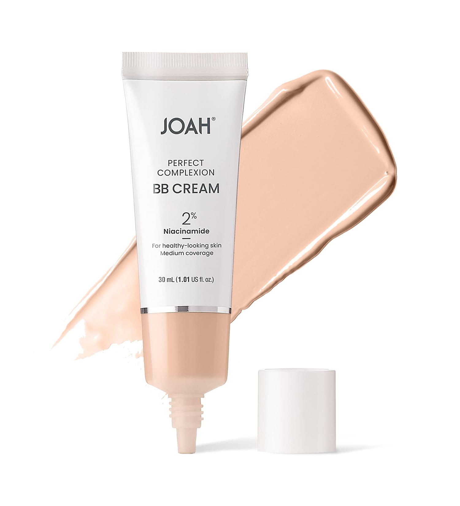 JOAH Beauty Perfect Complexion BB Cream with Hyaluronic Acid and Niaciminade Korean Makeup with Medium Buildable Coverage Evens Skin Tone Lightweight Semi Matte Finish Fair with Cool Undertones - Buy Online on GoSupps.com
