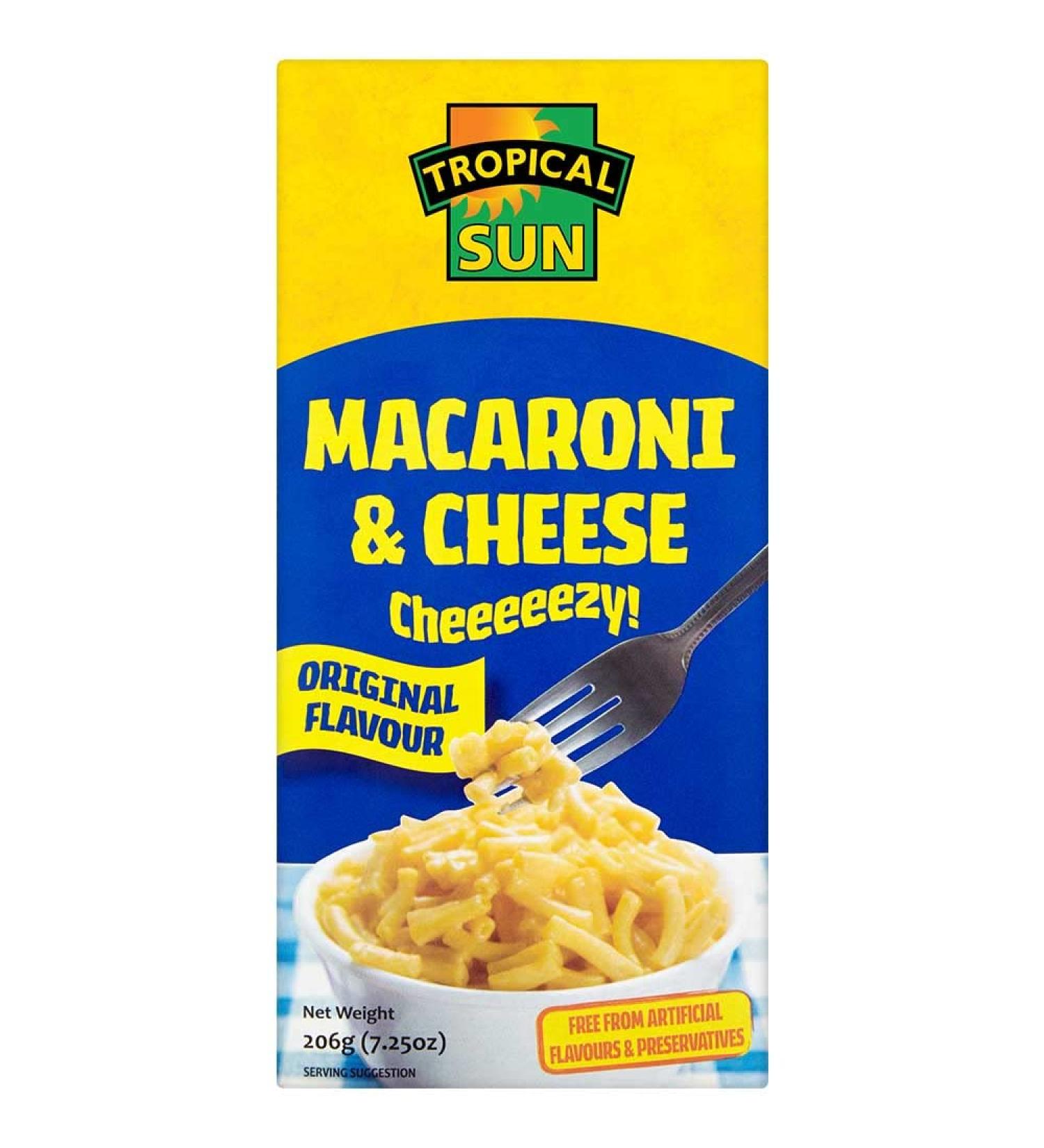 Tropical Sun Macaroni and Cheese - Creamy Cheesy Bliss 206G (Pack of 6)