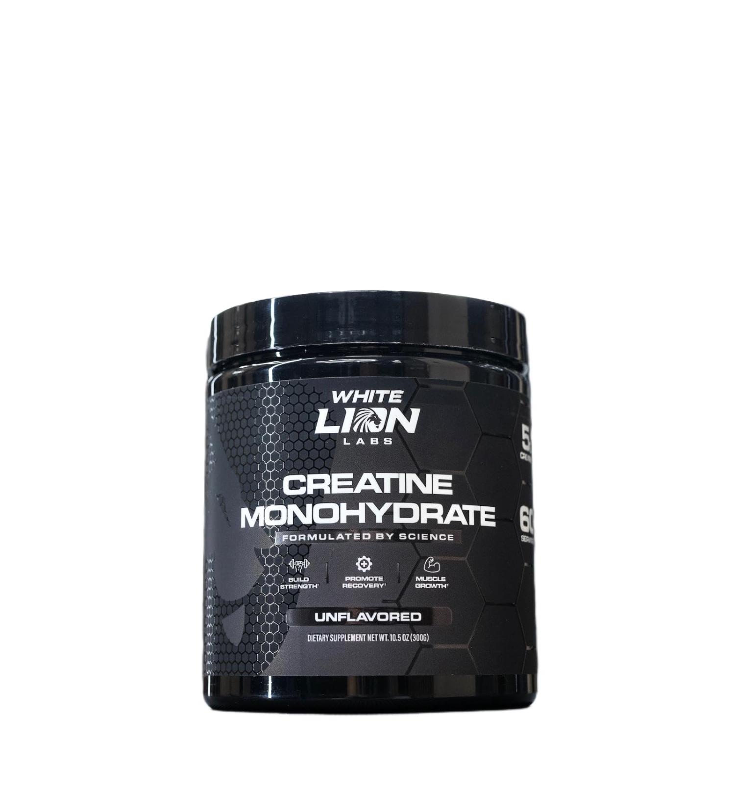 White Lion Labs Creatine Monohydrate Powder Pure Micronized Creatine Unflavored Keto Friendly Muscle Strength & Recovery Support