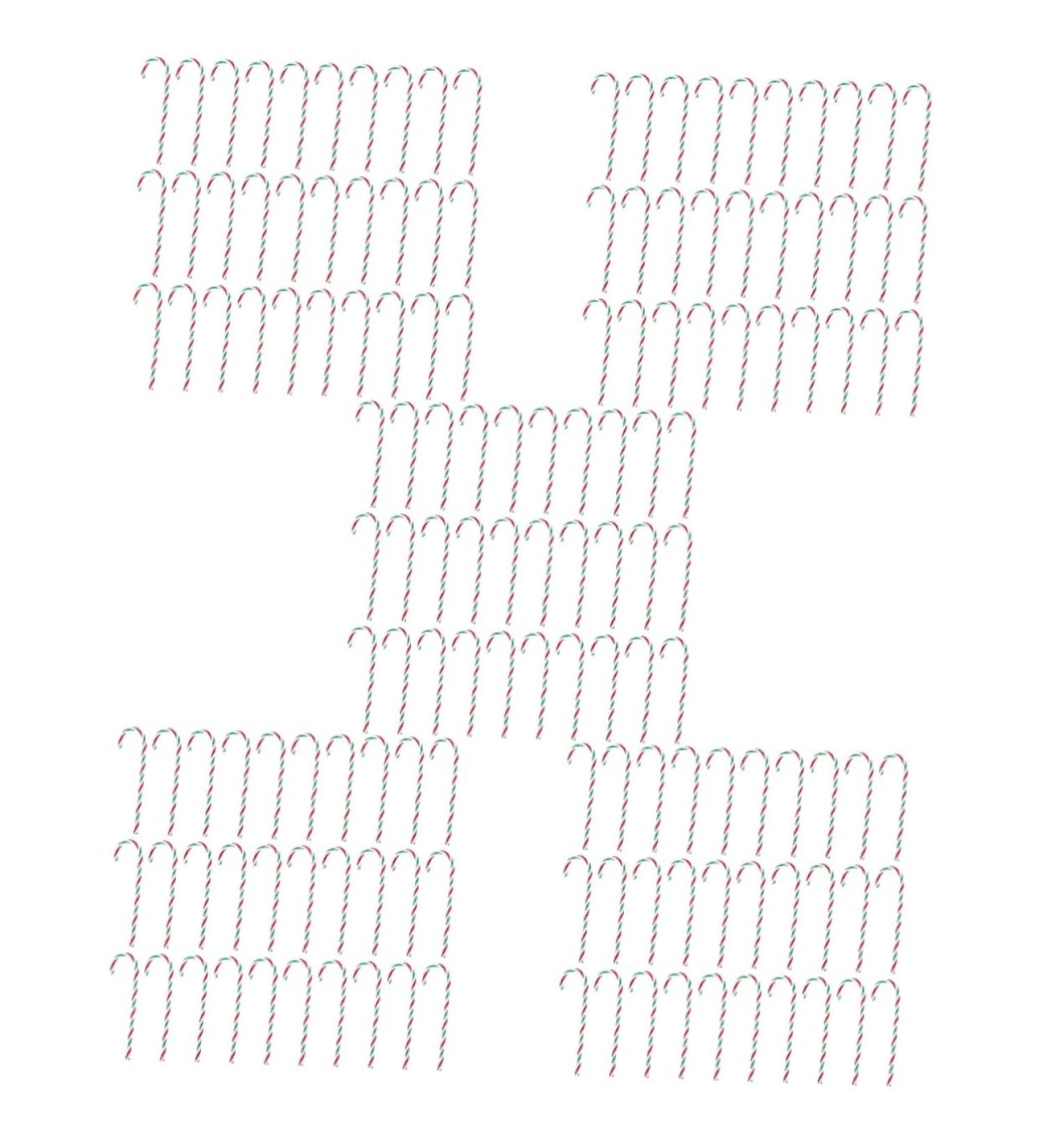Zerodeko 150 Pcs Simulated Candy Cane Christmas Pendants Sugar Candy Canes Hanging Cane Ornaments Plastic - Buy Online on GoSupps.com