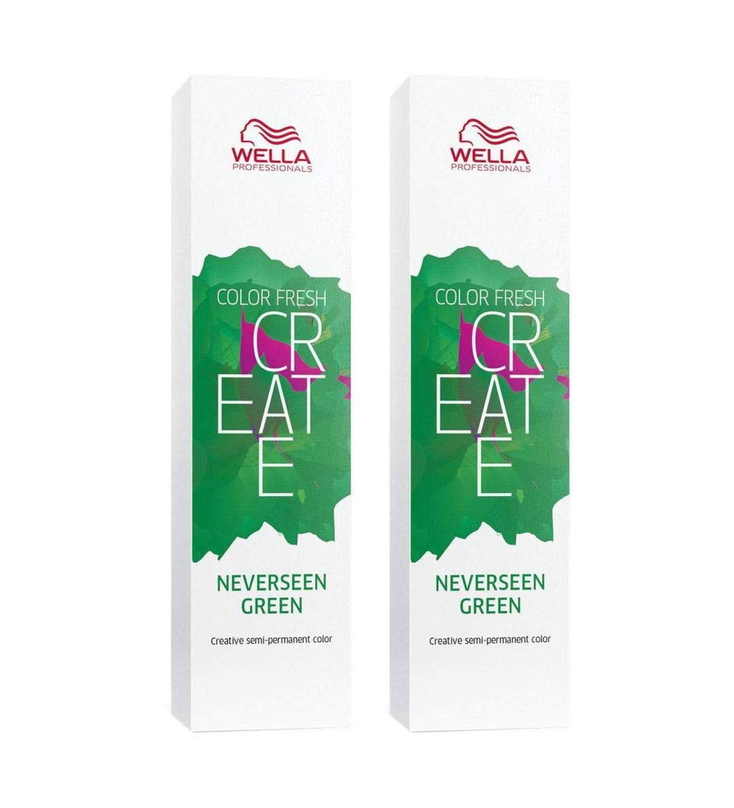 Pack of 2 Wella Color Fresh Create direct dye Never Seen Green 60 ml
