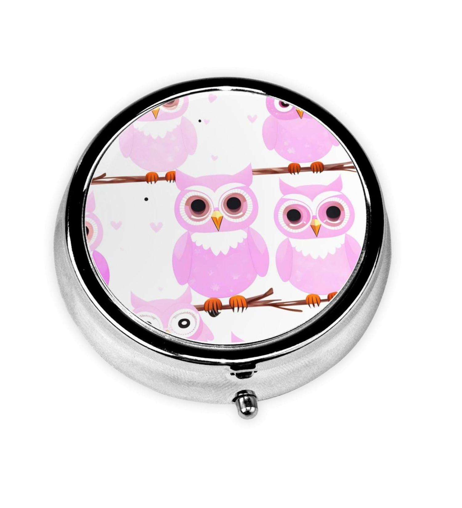Cute Owlround Pill Box - 3 Compartment Travel Organizer | Portable Pill Box for International Shipping - Buy Online on GoSupps.com