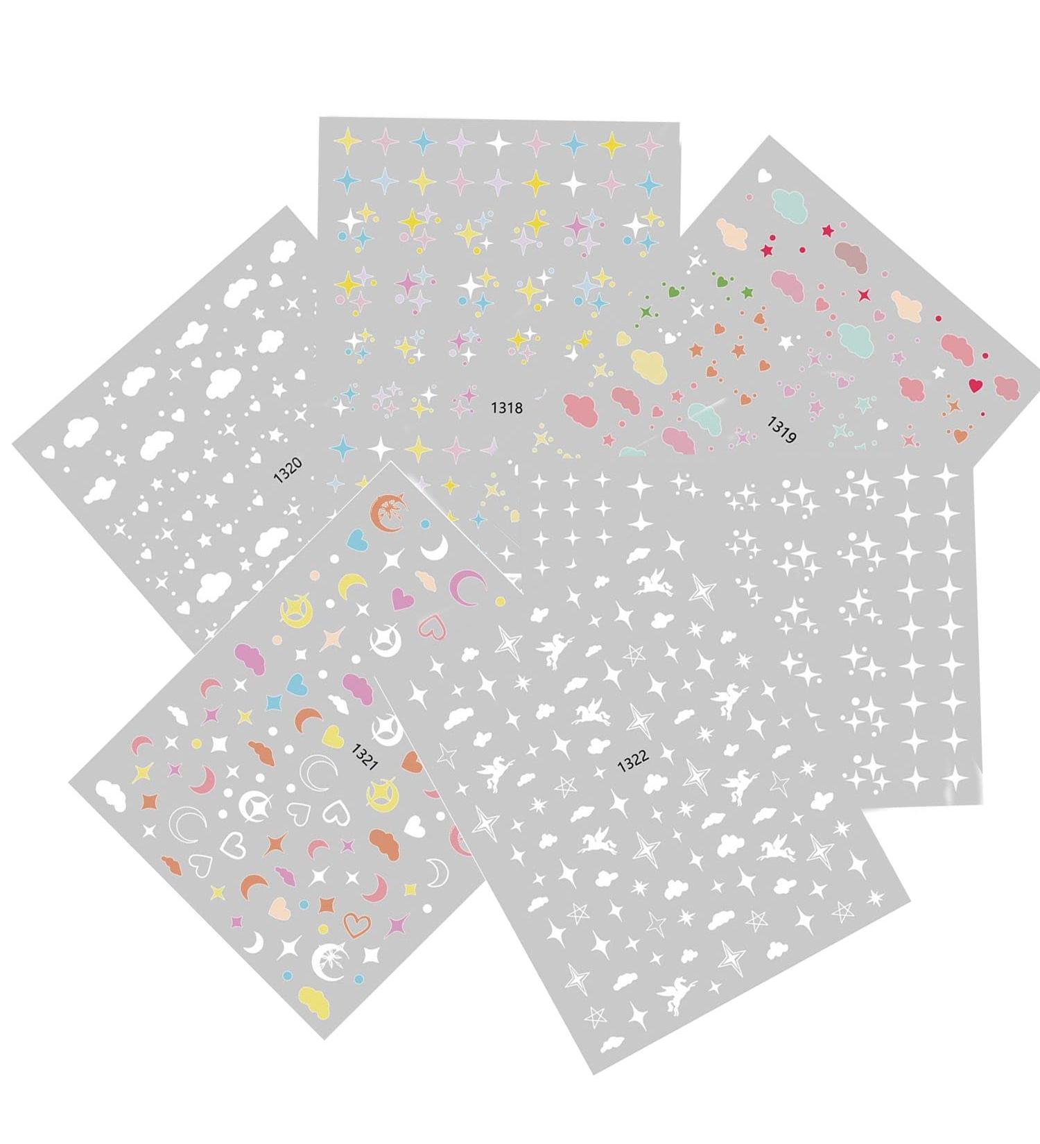 Hot Nails Beauty DIY Salon Self-adhesive Back Glue Star Cloud Nail Sticker Nail Art Decorations Nails Sticker for Summer Nail Art Sticker - Buy Online on GoSupps.com
