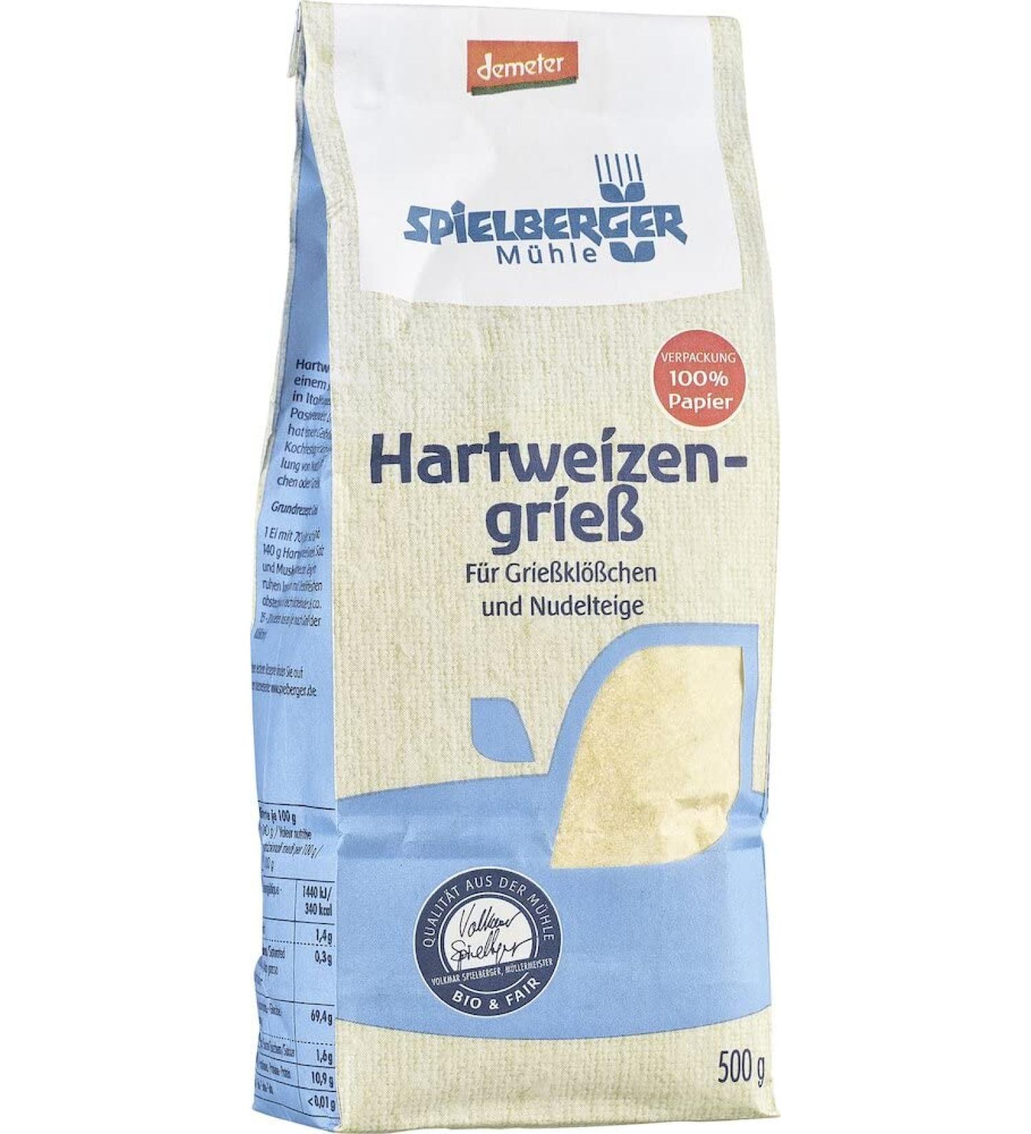 Spielberger organic durum wheat semolina demeter (6 x 500 gr) 500 g (pack of 6)