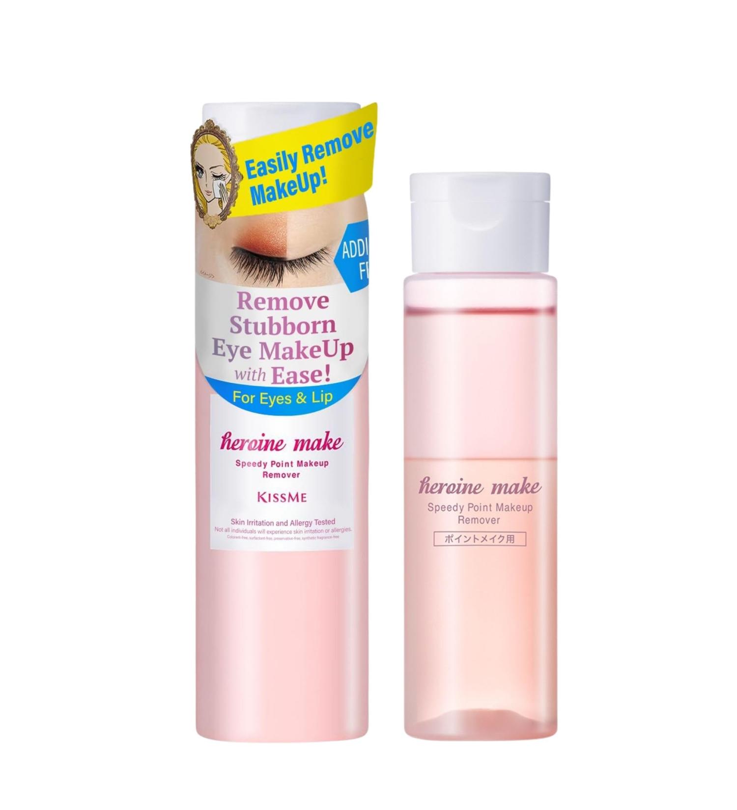 Heroine Make by KISSME Speedy Point Makeup Remover - Japanese Liquid Makeup Remover for Face Lips & Cheeks (120mL) | Waterproof Mascara/Eye Makeup Remover - Buy Online on GoSupps.com