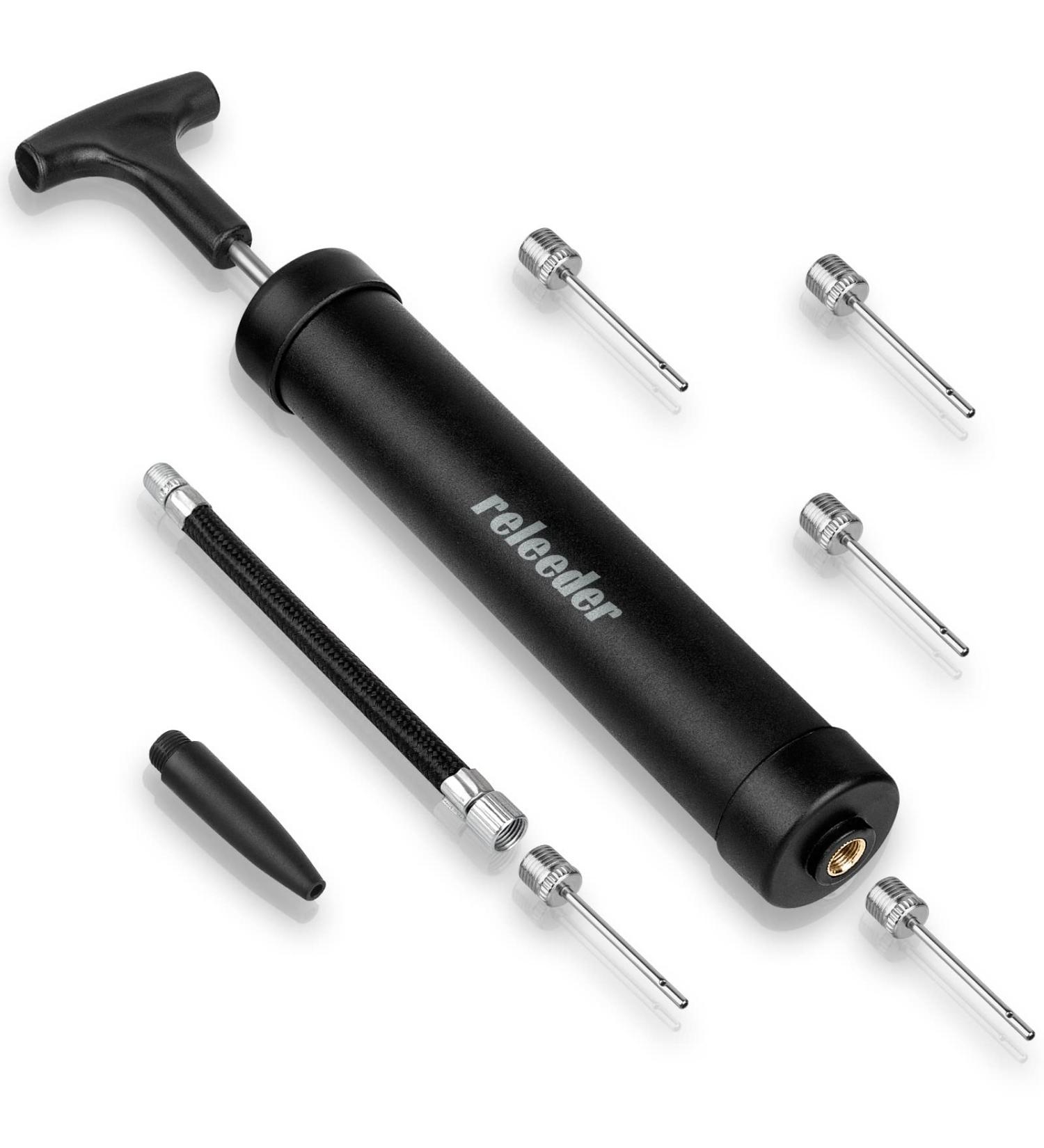 10 Portable Ball Pump Kit with Needles, Nozzle & Extension Hose - Ideal for Soccer, Basketball, Volleyball, Rugby & More - Buy Online on GoSupps.com
